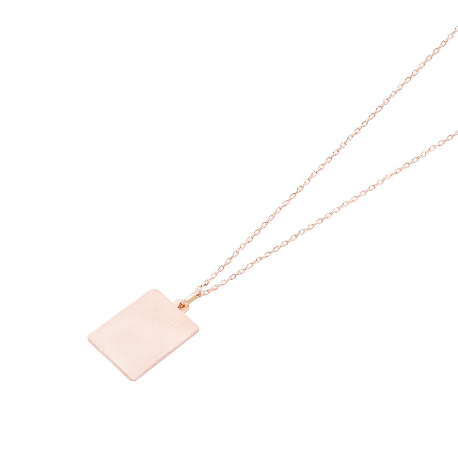 Colgante Oro Miel 18kt Placa Lisa-2