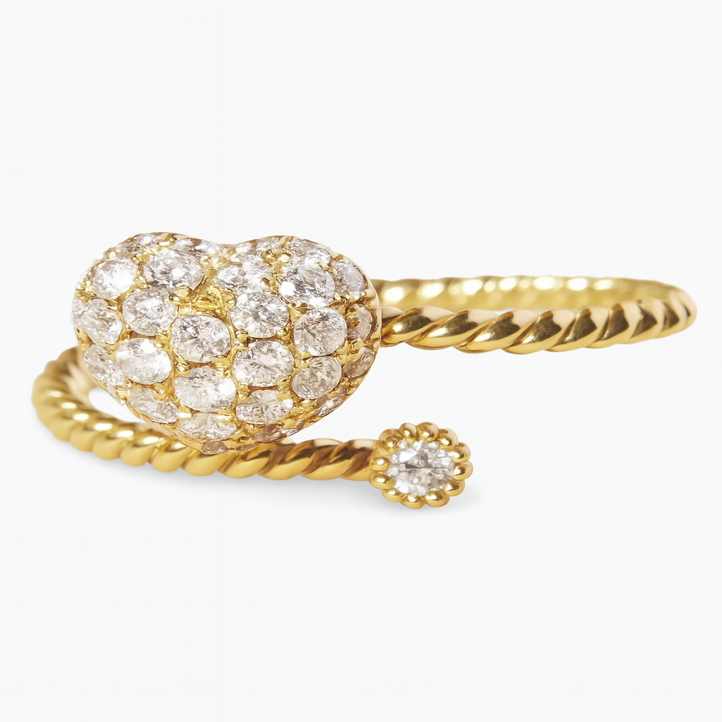 Anillo Oro Amarillo 18kt Diamantes Corazón 1Qts | Danielle Costantini-2