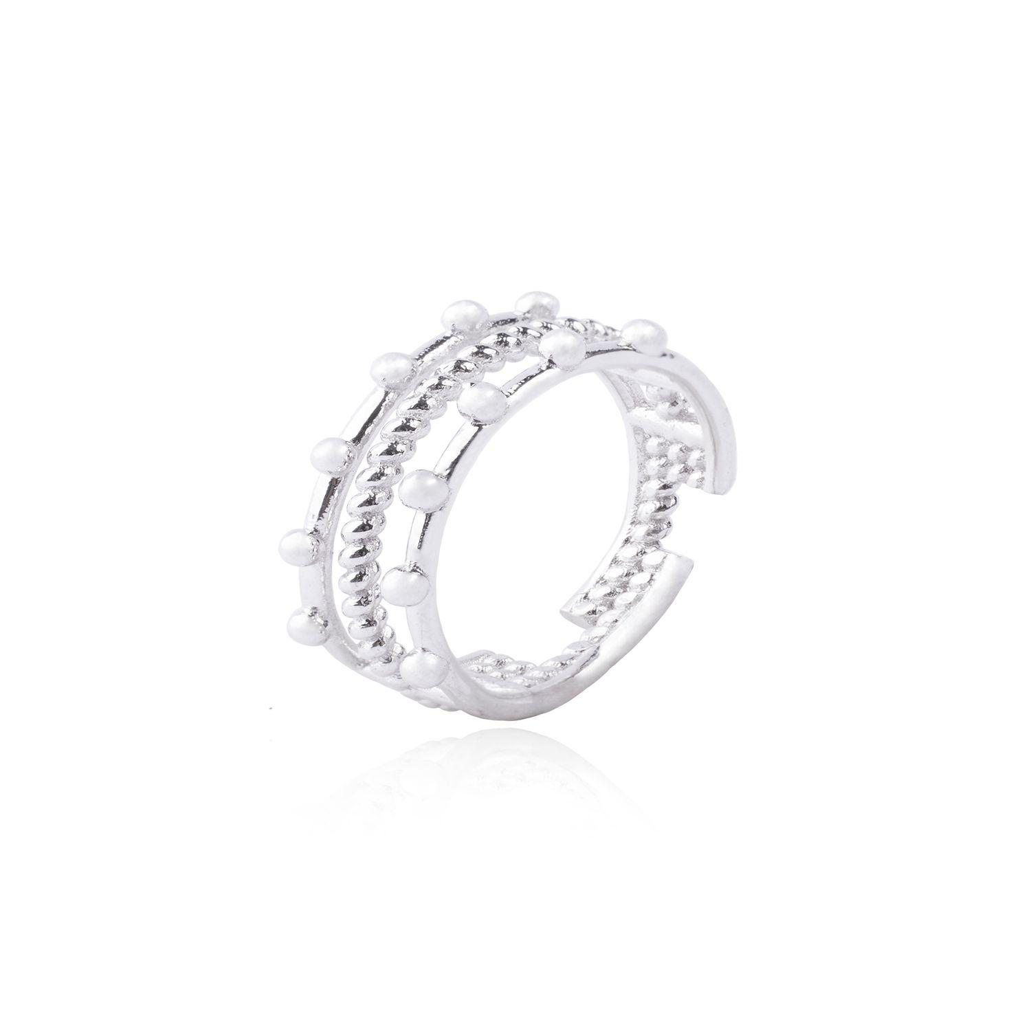Anillo de Plata Esterlina 925 Bolitas-0