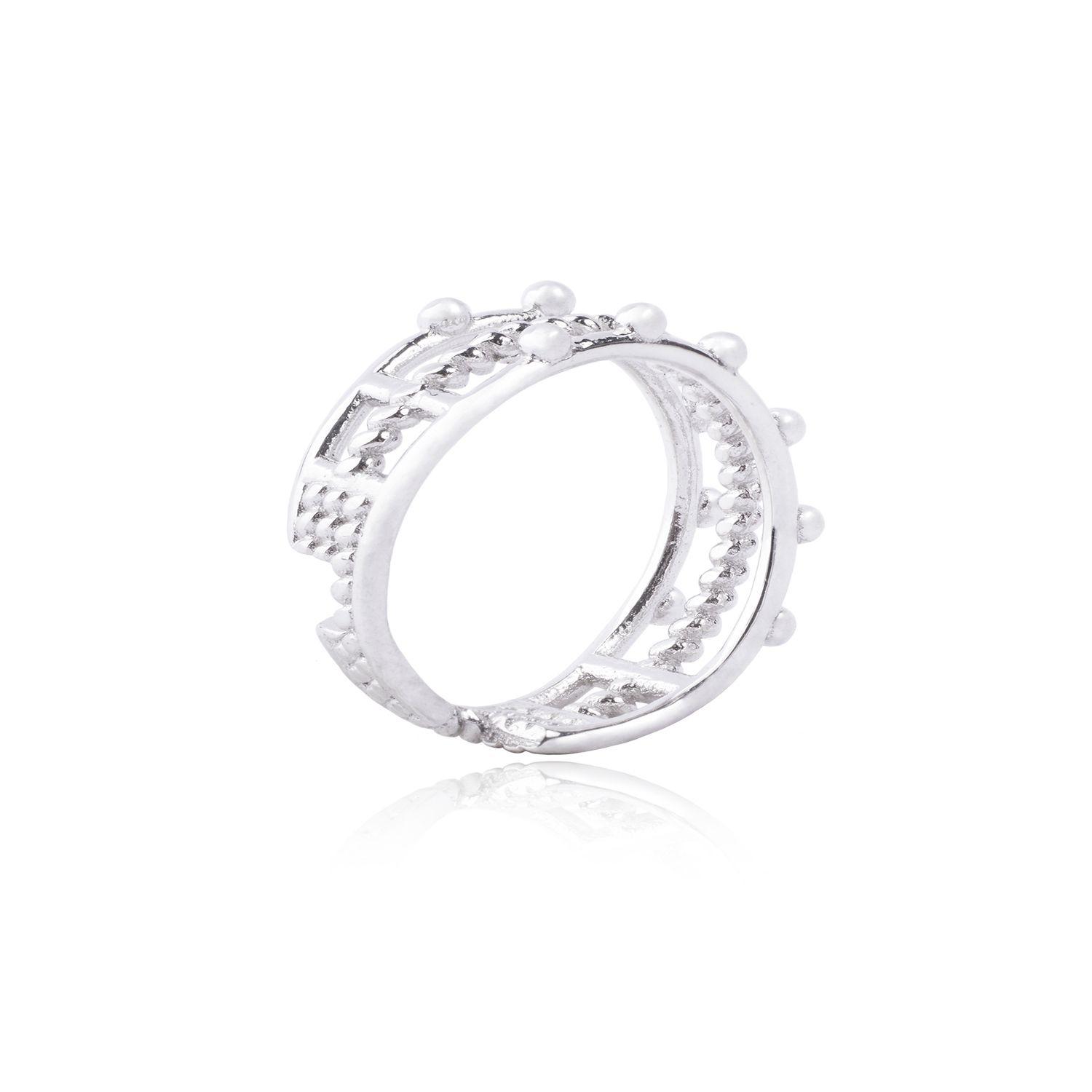 Anillo de Plata Esterlina 925 Bolitas-1