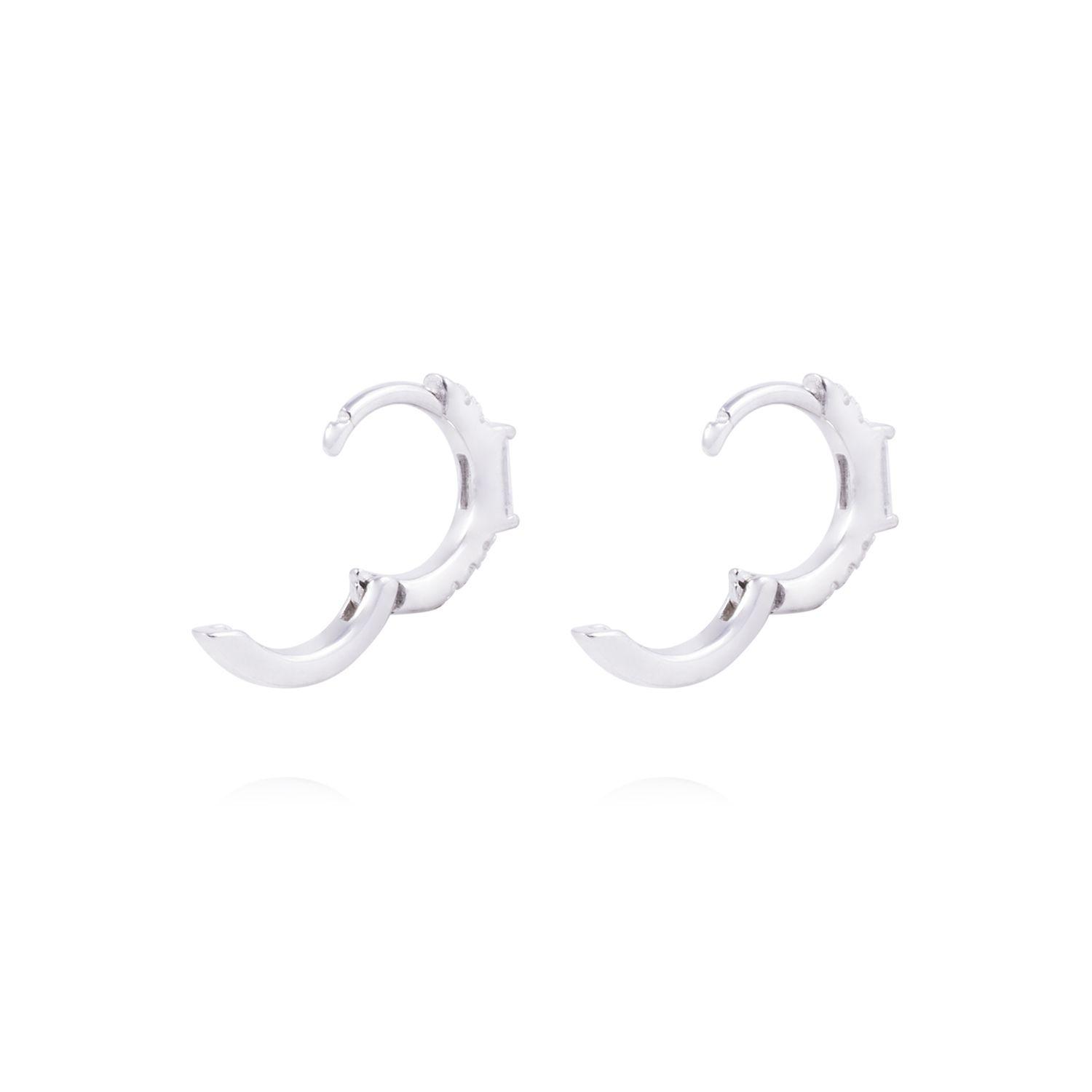 Aros de Plata Esterlina 925 Argollas circones cuadrado-2