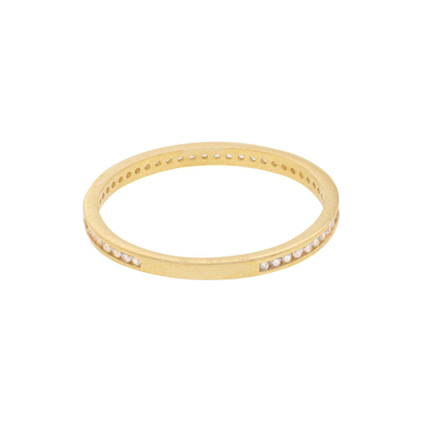Anillo Compromiso de Oro 18Kt Sin Fin Circonitas-2