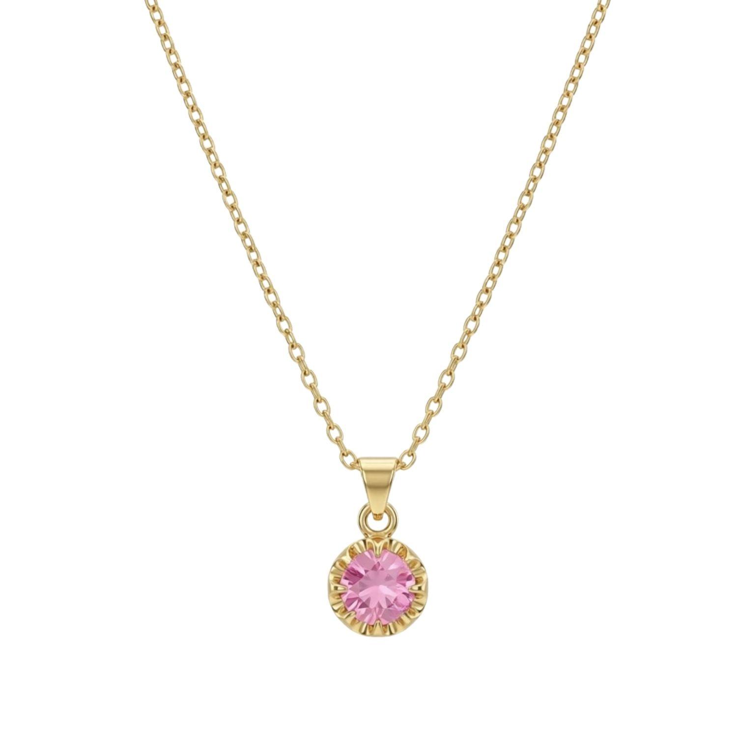 Colgante Oro Miel 18kt Sol con Garras de Rosa de Francia 5mm-2