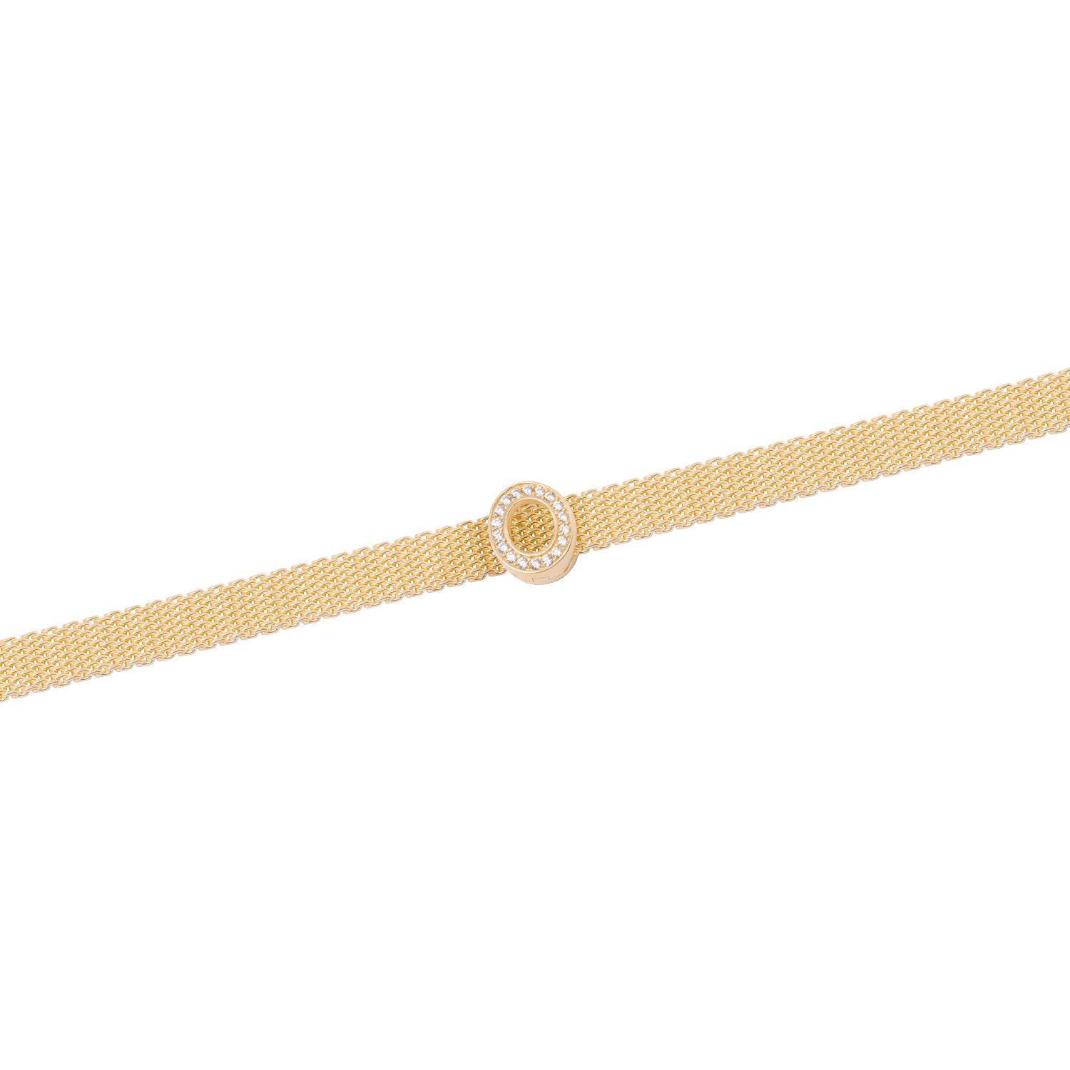 Dije de Plata broche Letra O con Circonita Revestido en Oro 18kt-2
