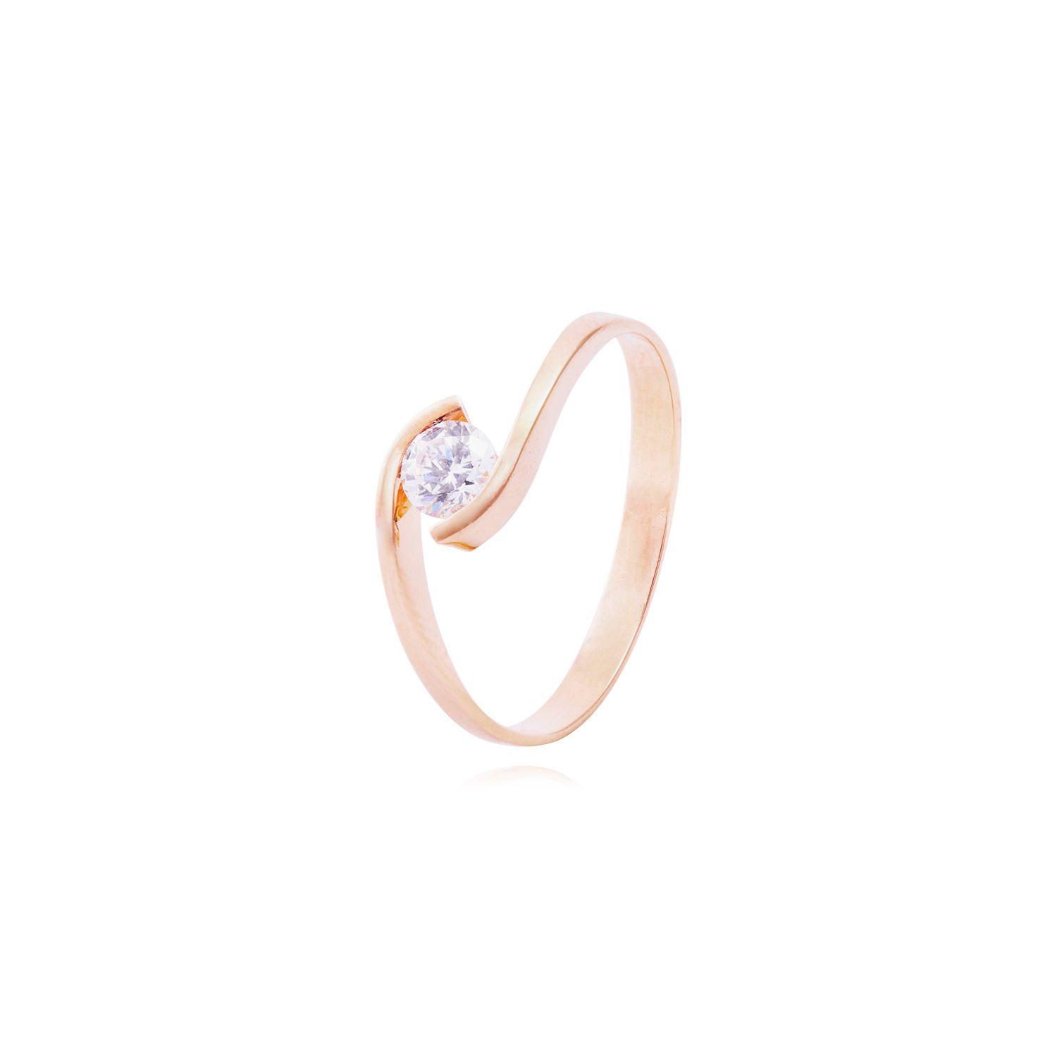 Anillo Oro Miel 18kt Ojo Circón-0