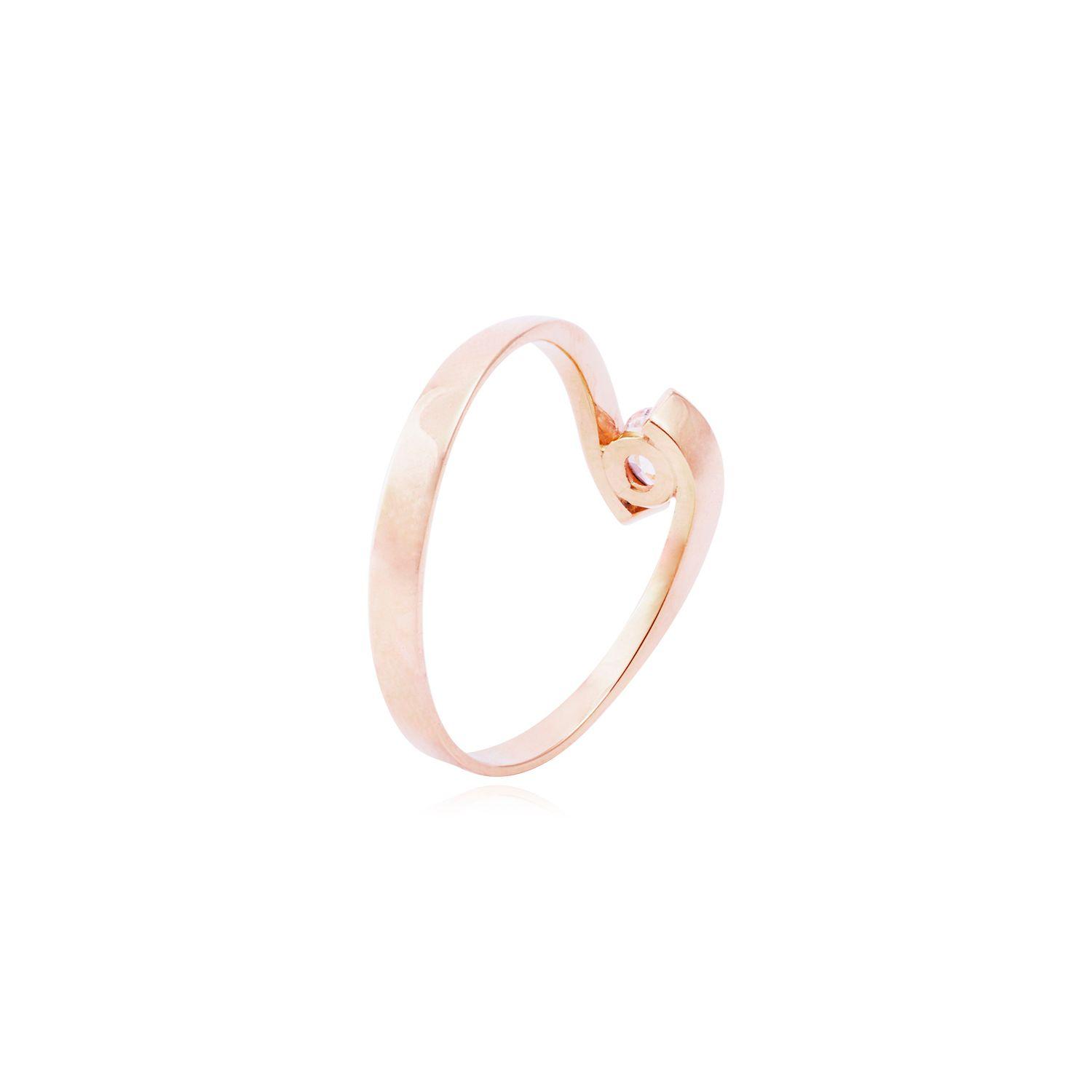 Anillo Oro Miel 18kt Ojo Circón-2