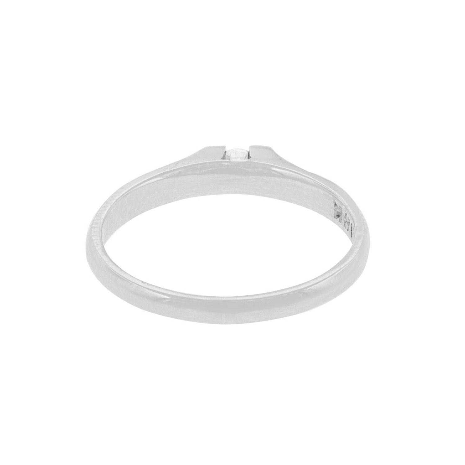 Anillo Compromiso Oro Blanco 18kt  Milán 1x12ptos Diamante-3