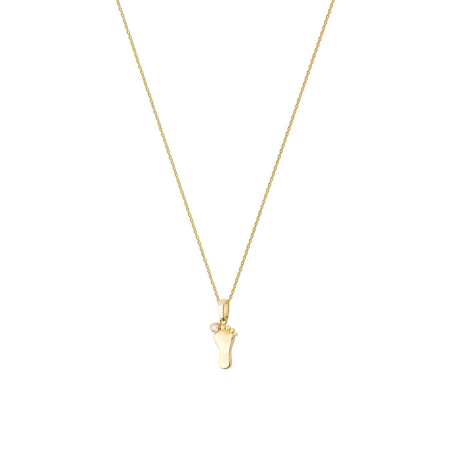 Collar de Oro 18kt Patita con circoncito-2