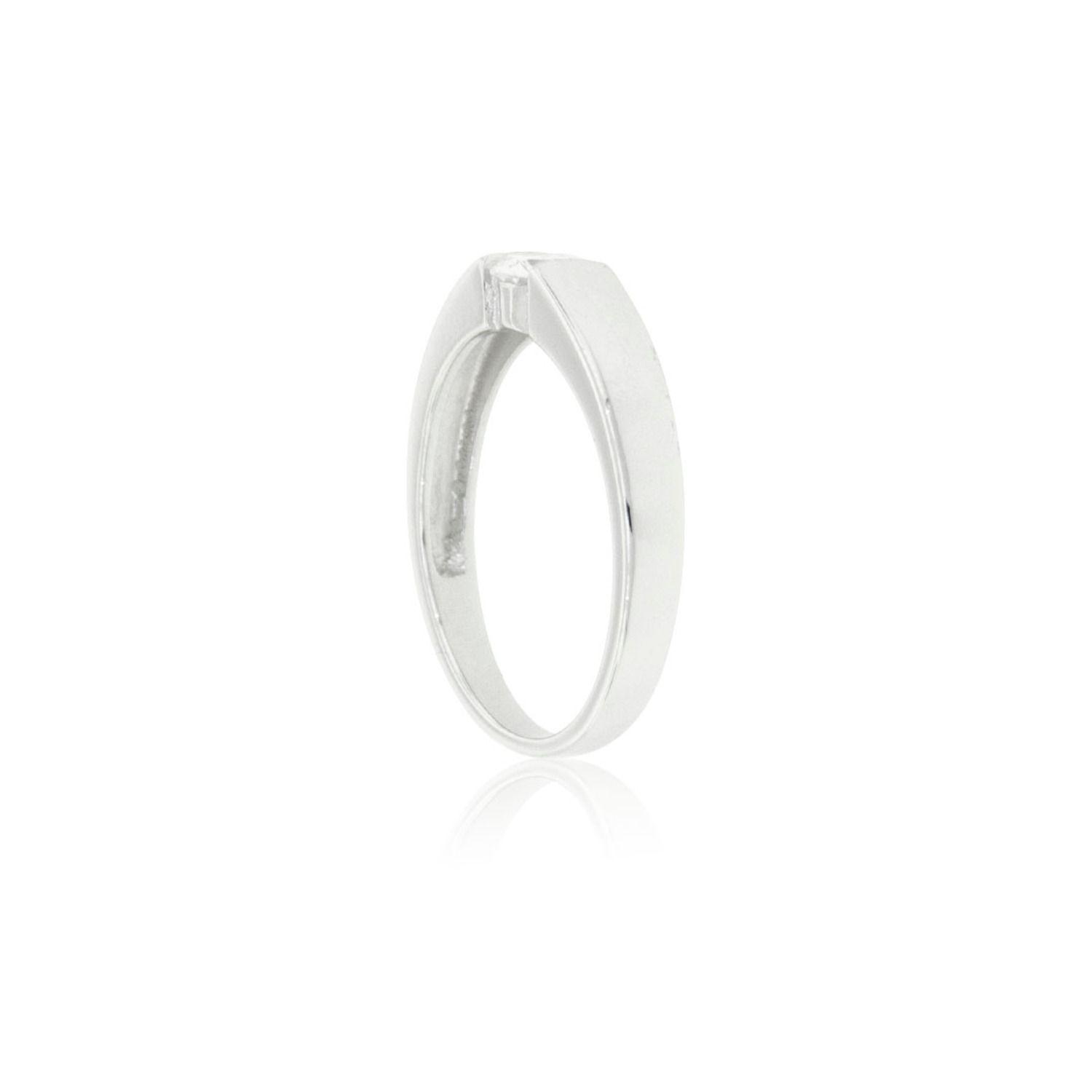 Anillo de Plata Esterlina 925 Solitario Union Circon-1