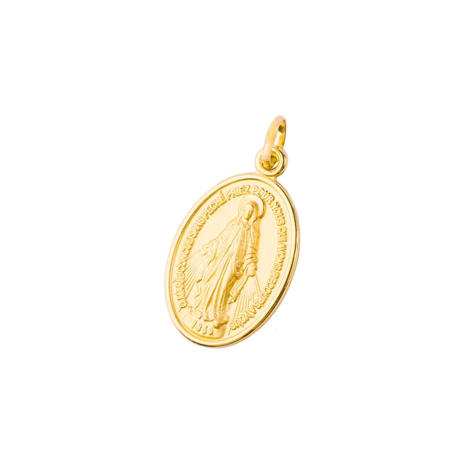 Colgante de Oro 18kt Virgen Milagrosa 25x20mm-0