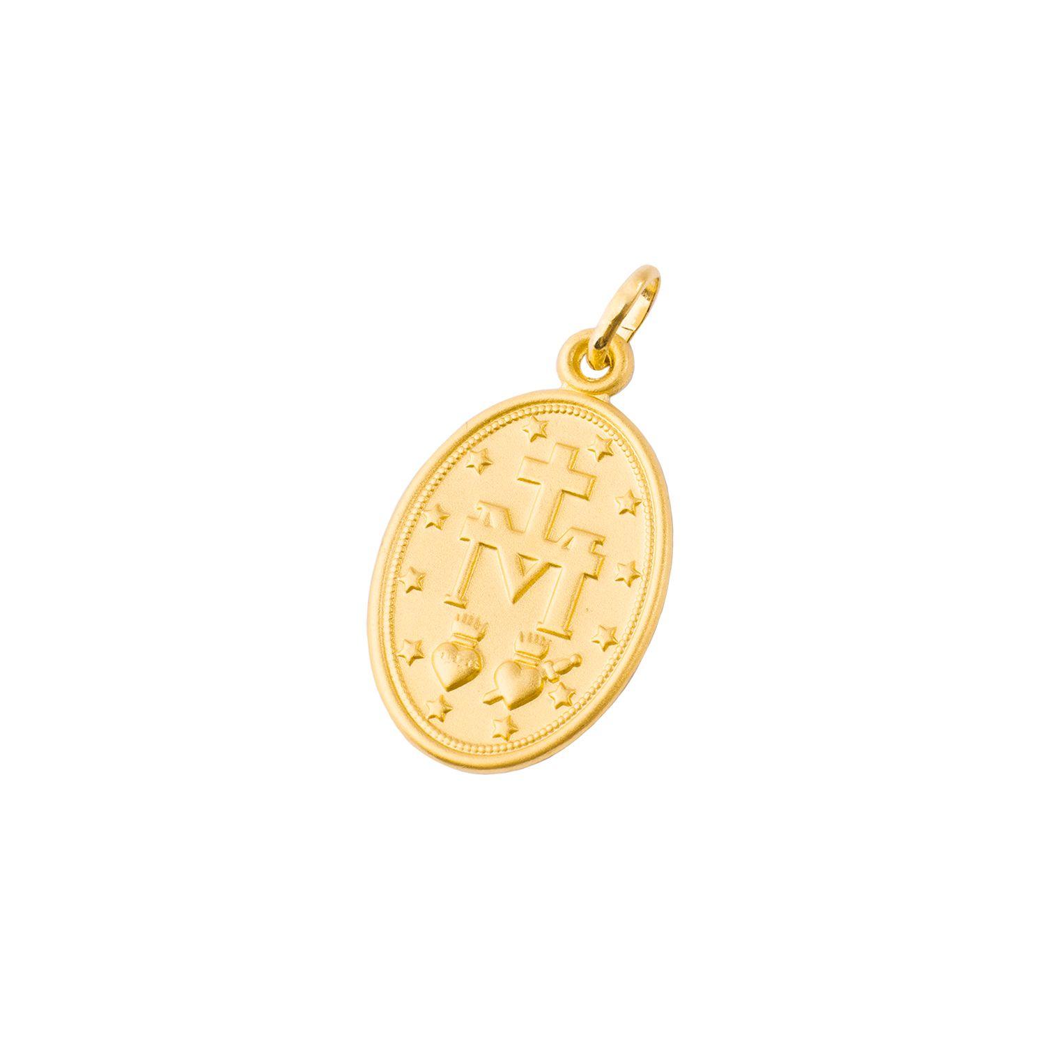 Colgante de Oro 18kt Virgen Milagrosa 25x20mm-1