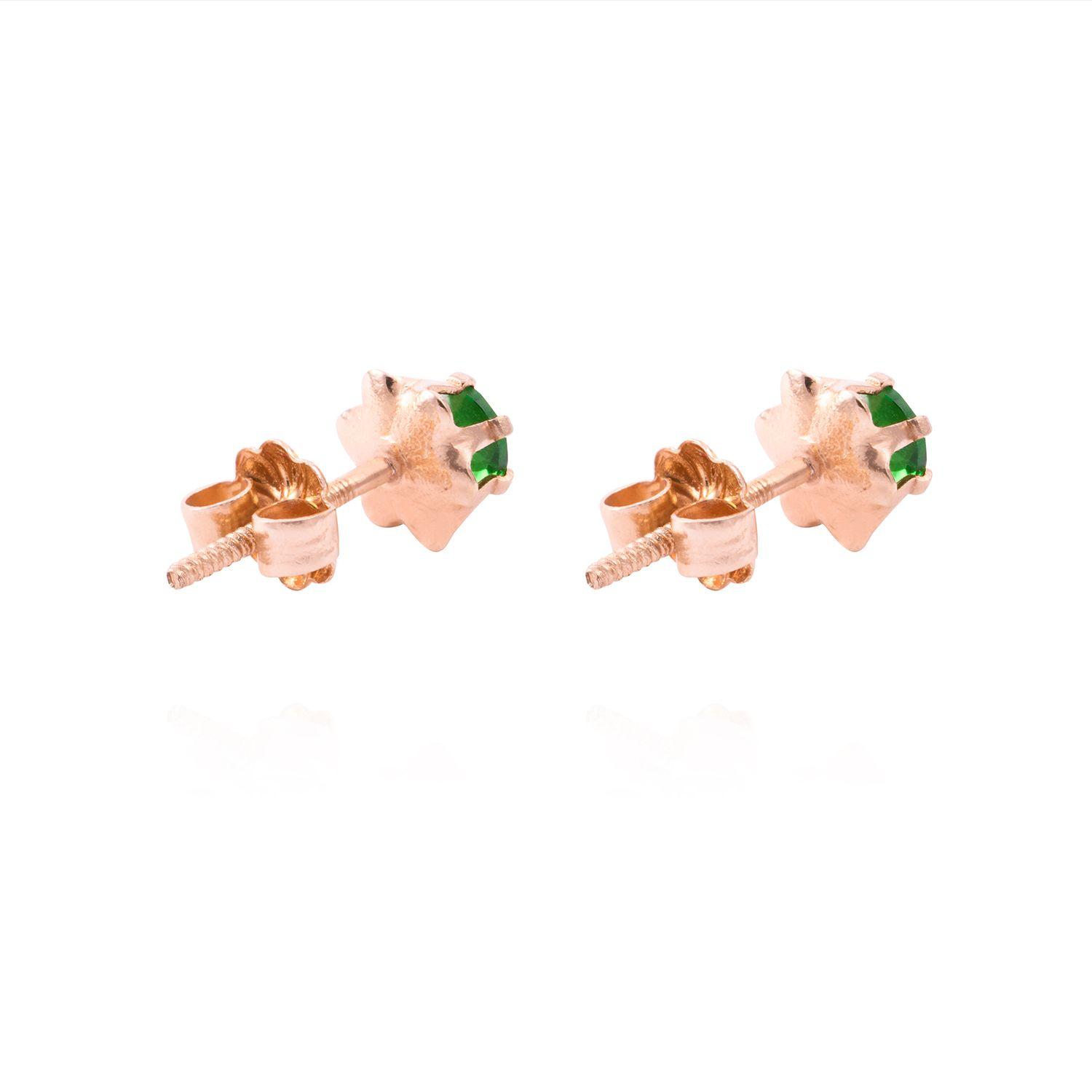 Aros Oro Miel 18kt Esmeraldina 4mm-2