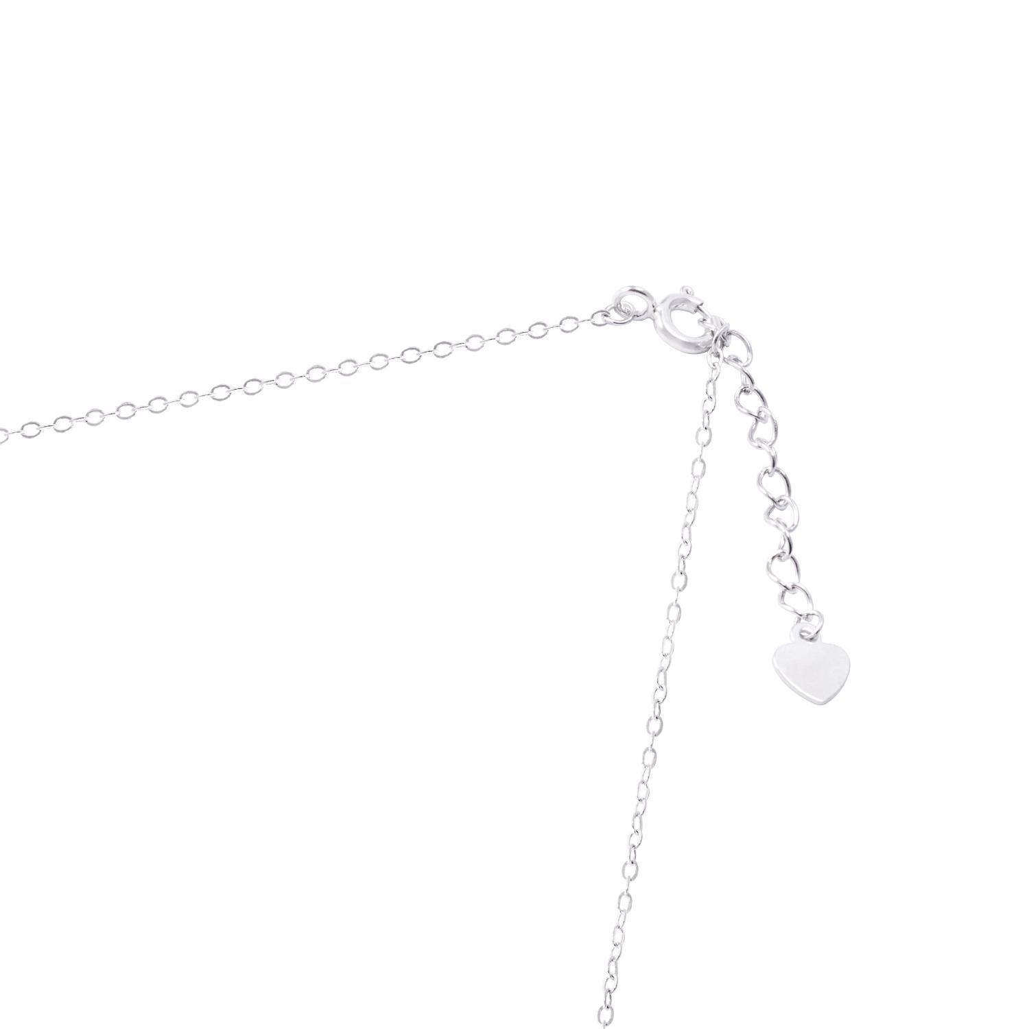 Collar de Plata Esterlina 925 Rectángulo Con Círculos Giratorio Circón-2