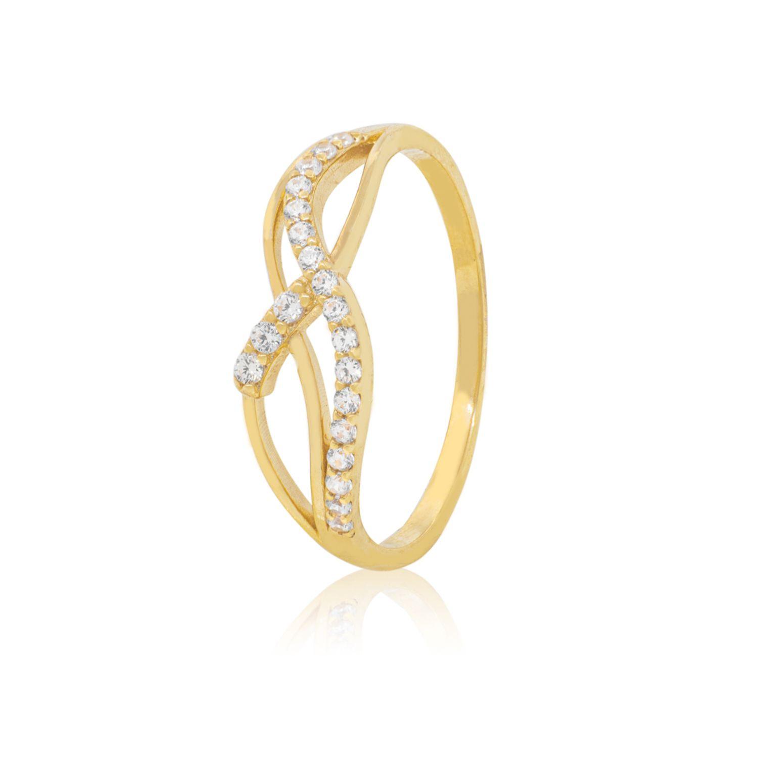 Anillo Compromiso de Oro 18Kt Infinito Trenzado 1047-0