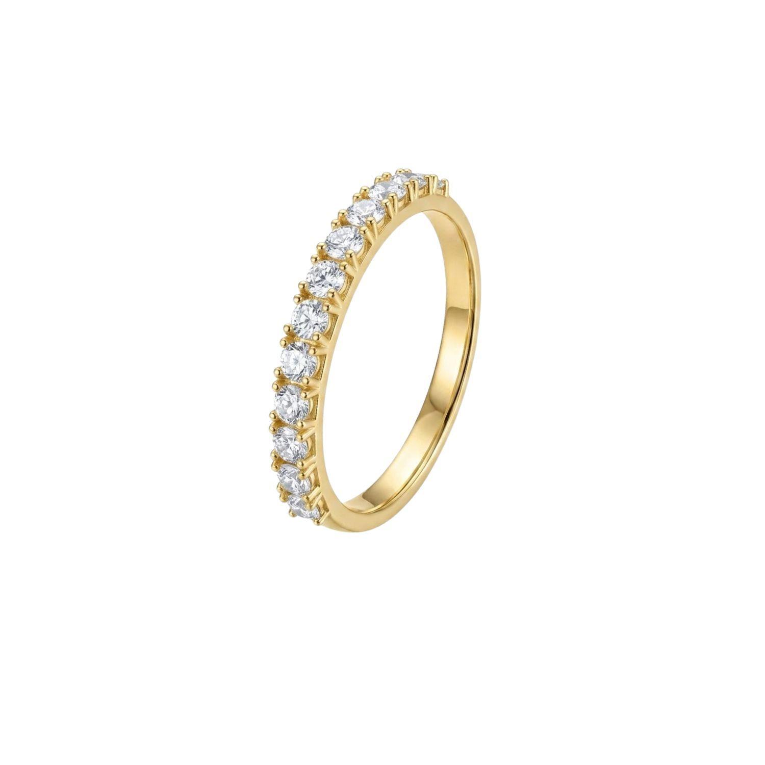 Anillo de Oro 18kt  1/2 Cintillo 12 Circones-0
