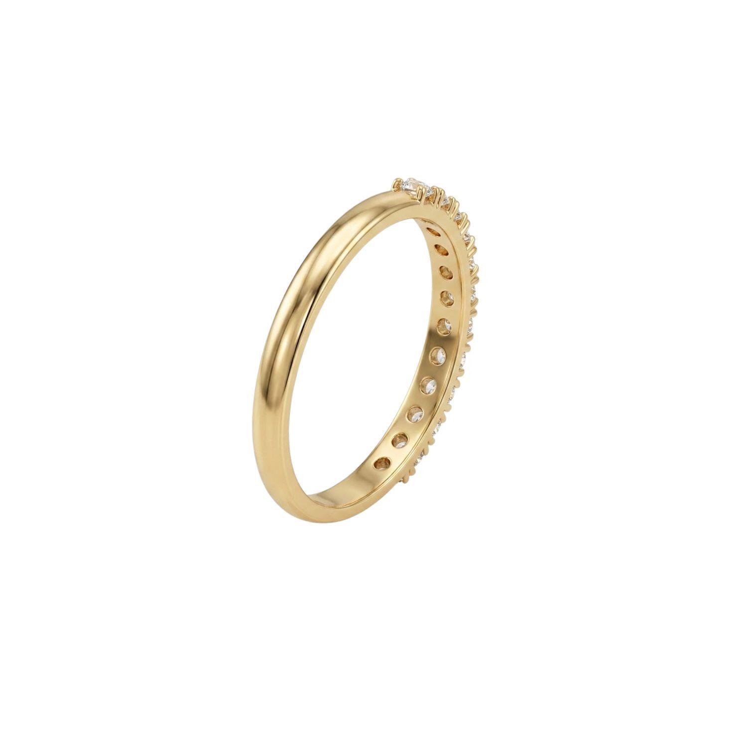 Anillo de Oro 18kt  1/2 Cintillo 12 Circones-2
