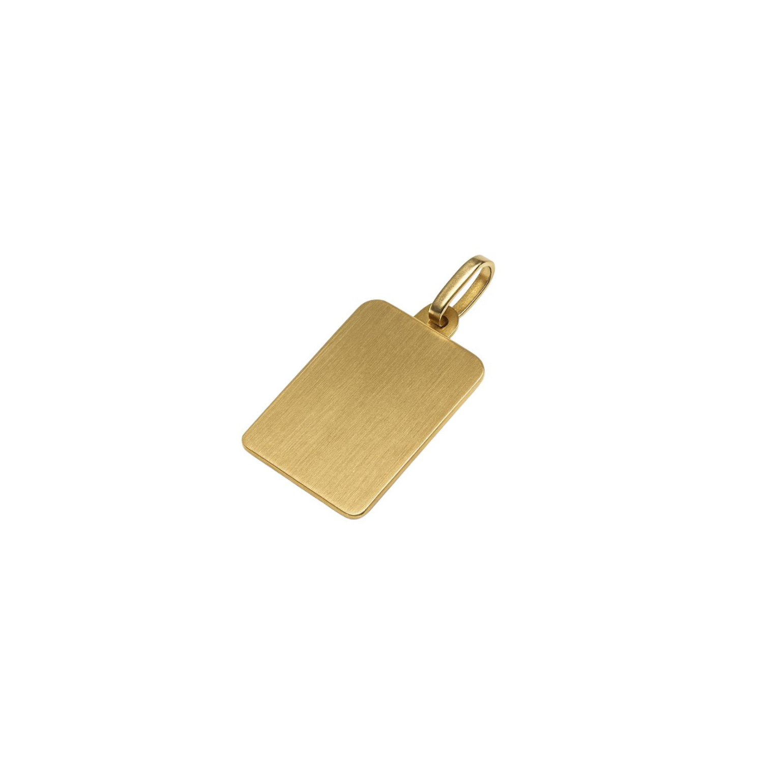 Colgante Oro Miel 18kt Placa Lisa Oro Amarillo-2