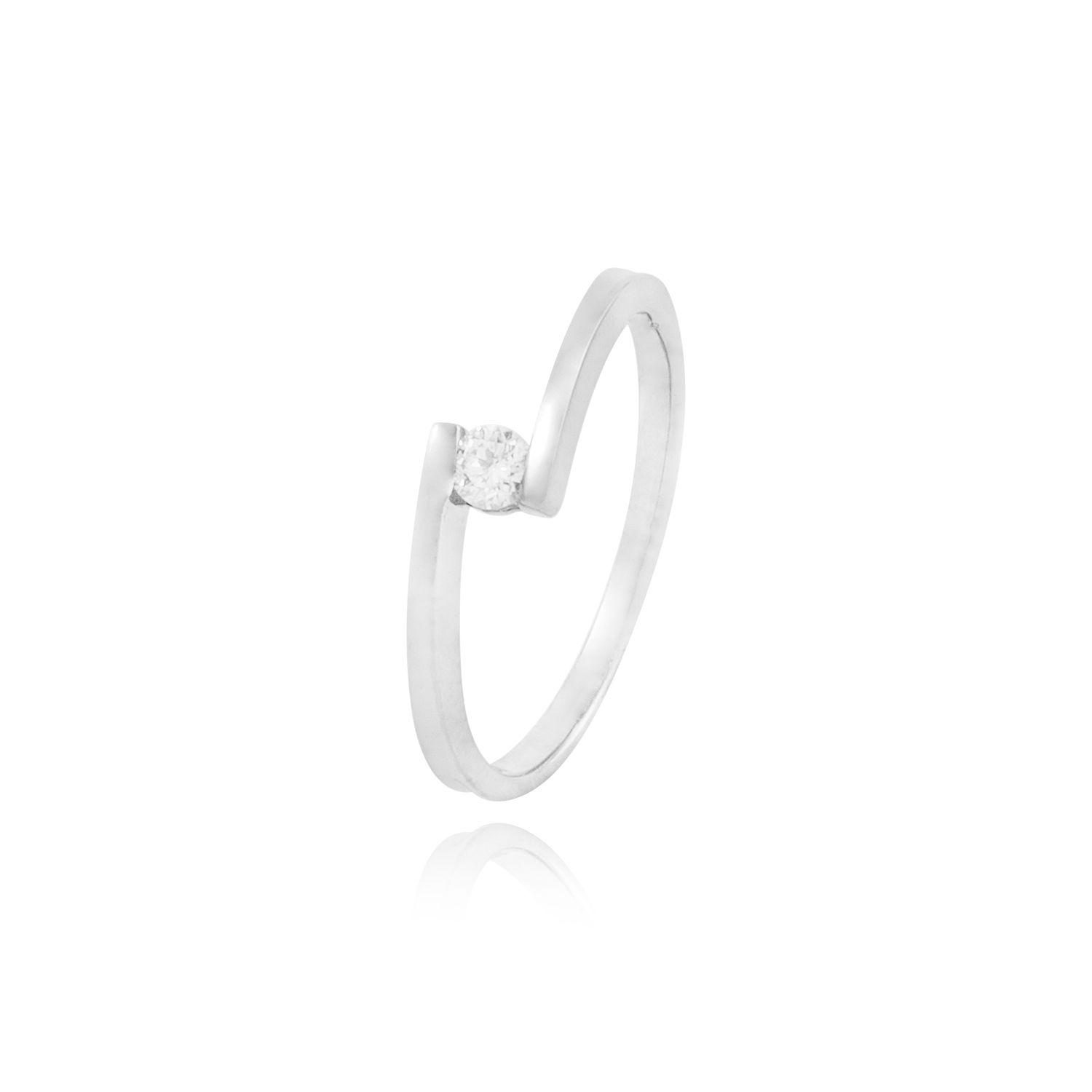 Anillo de Oro 18kt Solitario cruzado-0