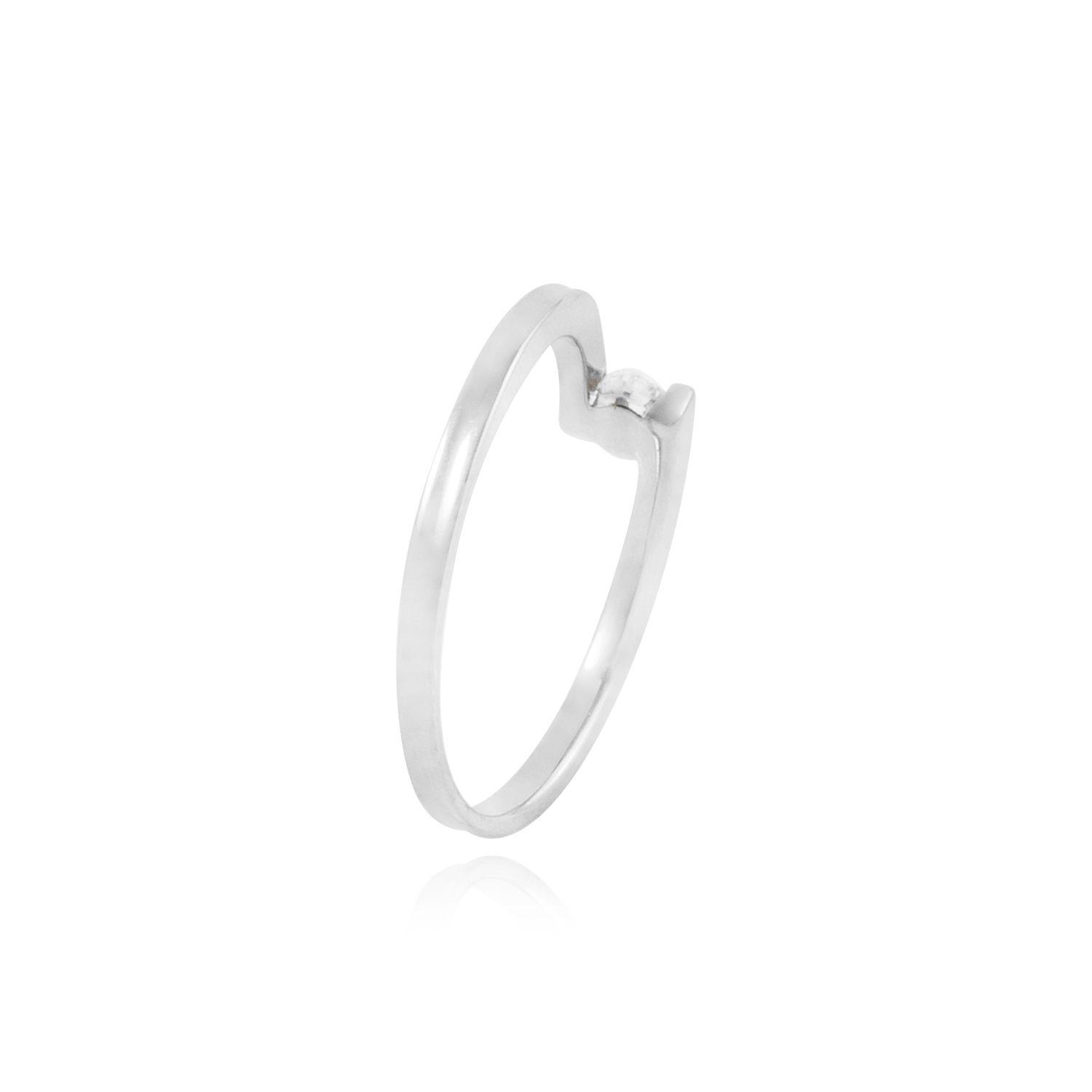Anillo de Oro 18kt Solitario cruzado-2