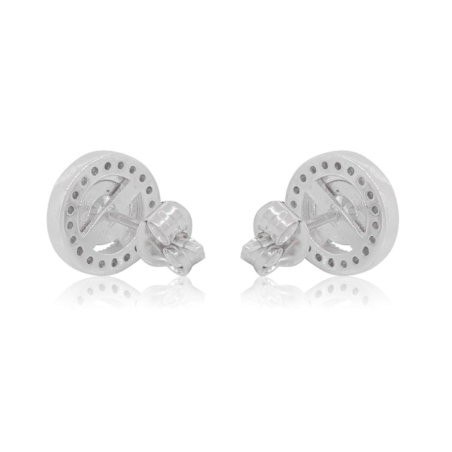 Aros de Plata Esterlina 925 Platillo Circon-1