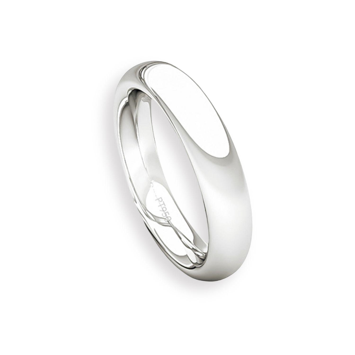 Argolla Matrimonio de Platino Inglés Garda Ergofit de 3,5mm-2