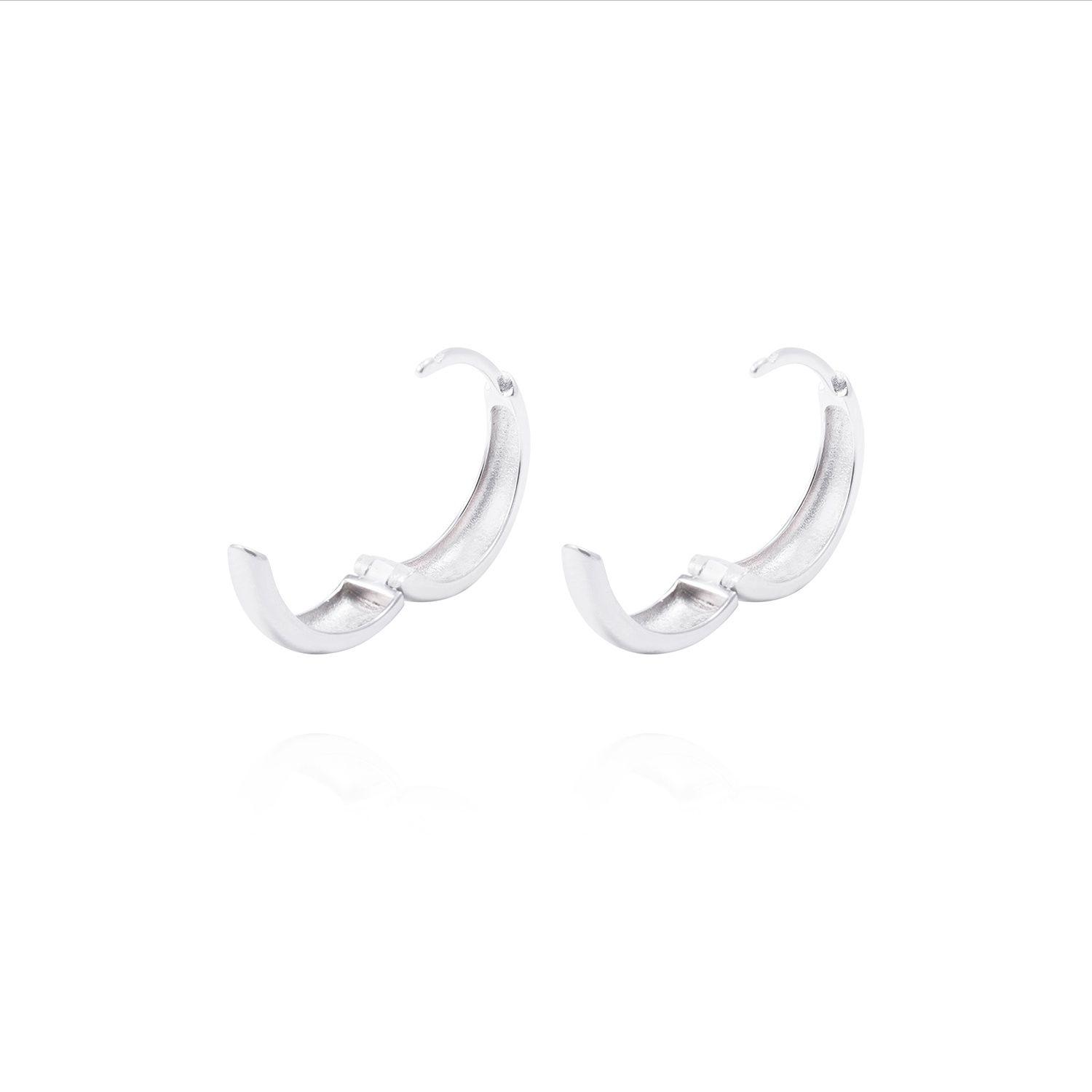 Aros de Plata Esterlina Argollas Lisas-2