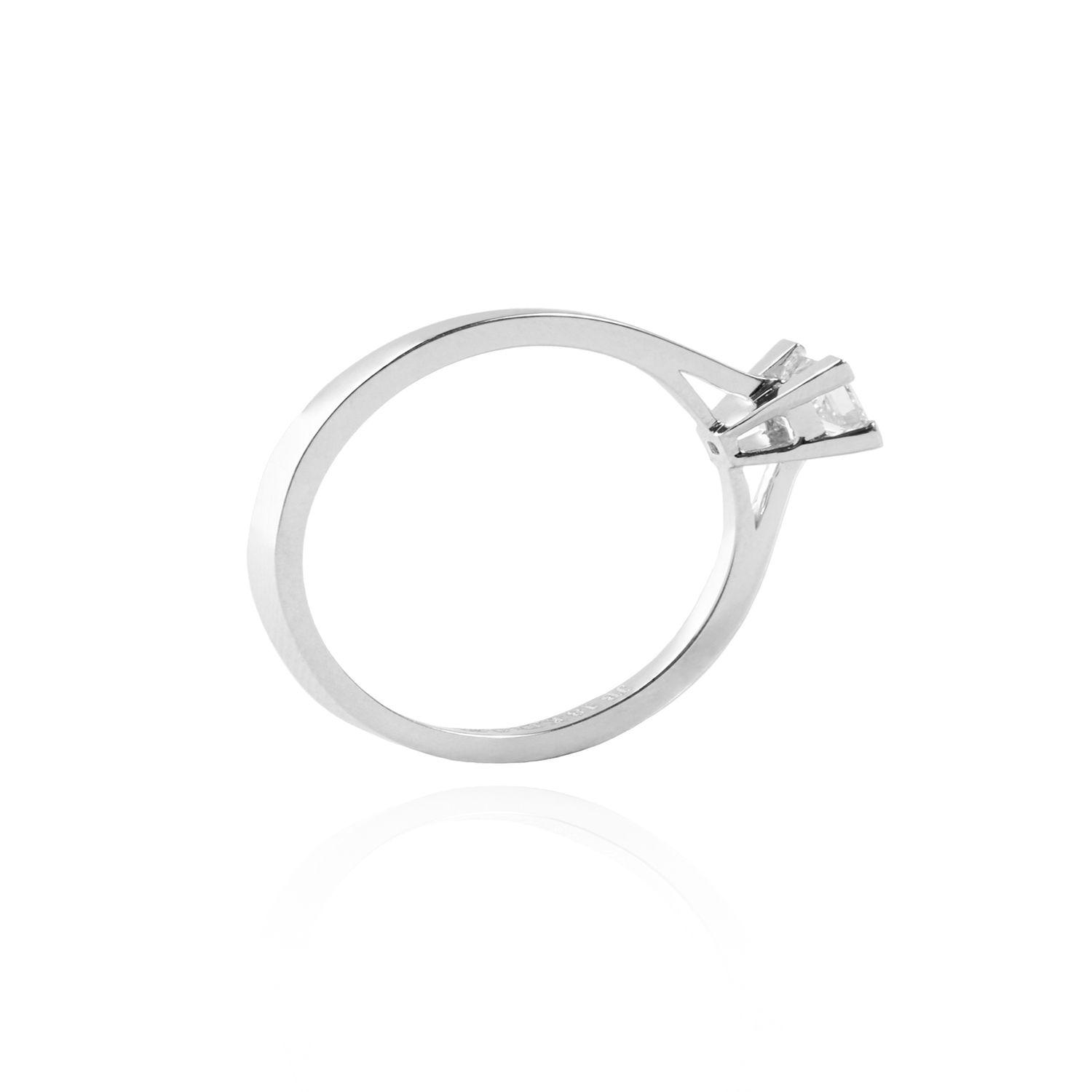 Anillo Compromiso Oro Blanco 18kt  Diamantes 32 Pts-1
