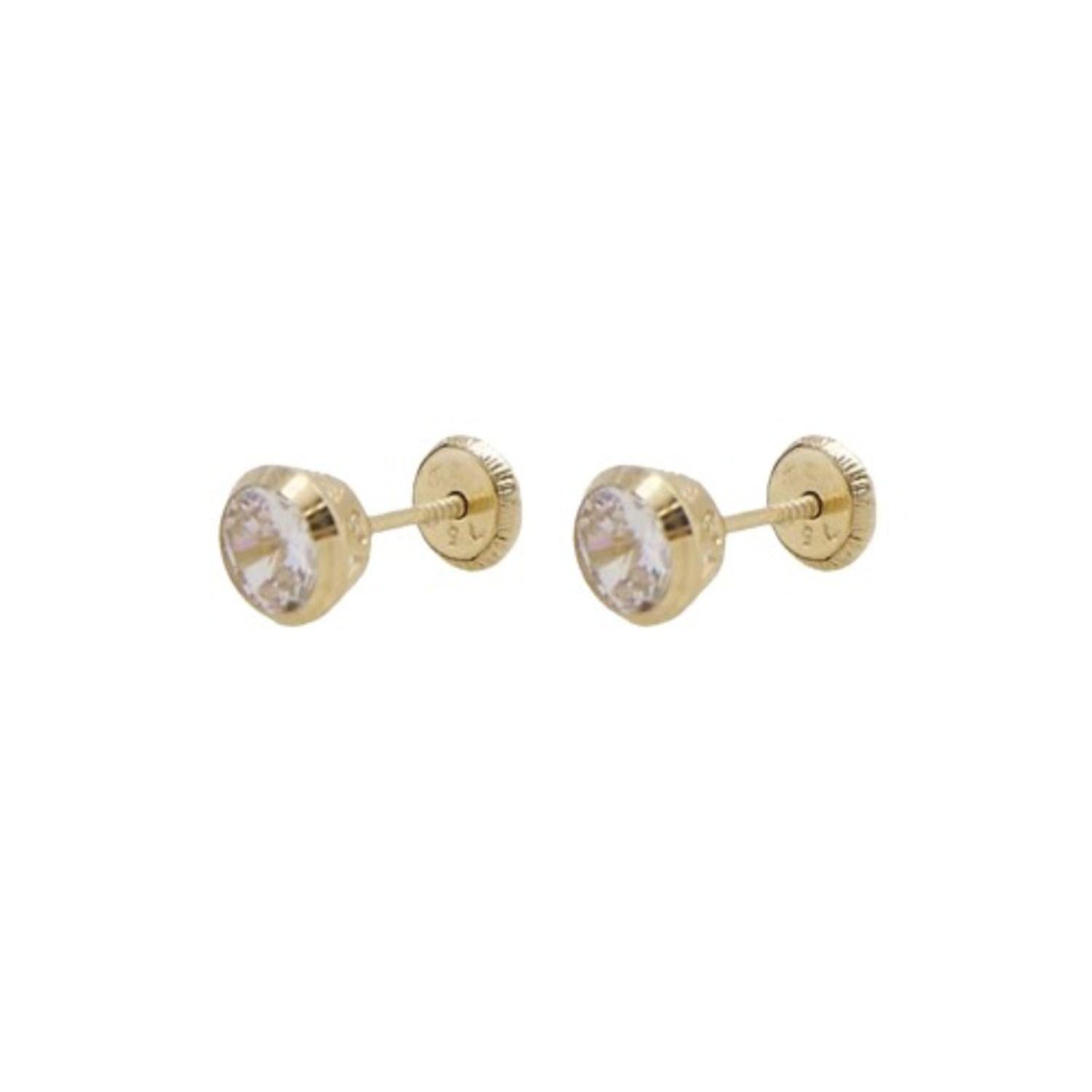 Aros de Oro 14kt Circon Punto-2