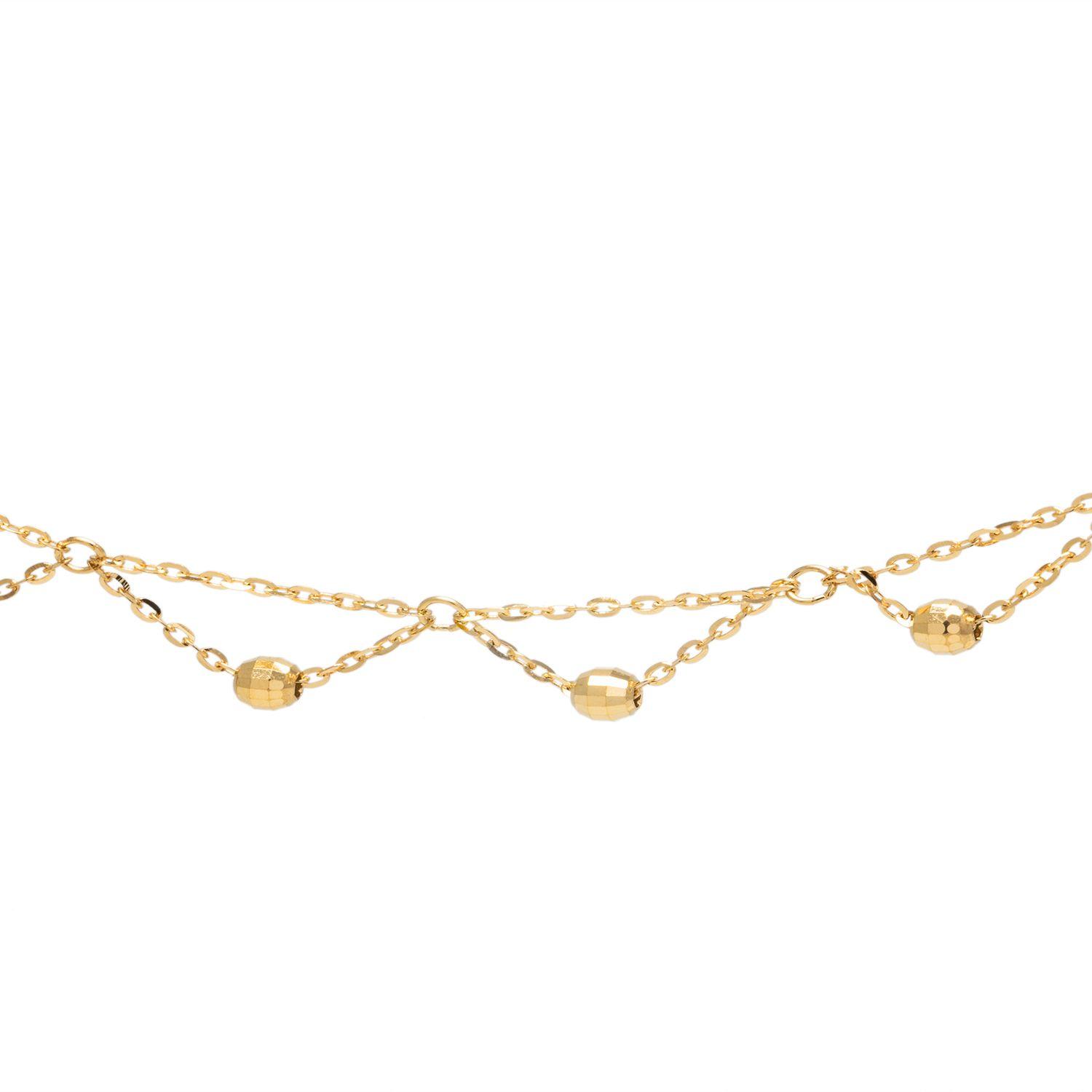 Pulsera de Oro 18kt Bolitas Entrelazadas-1