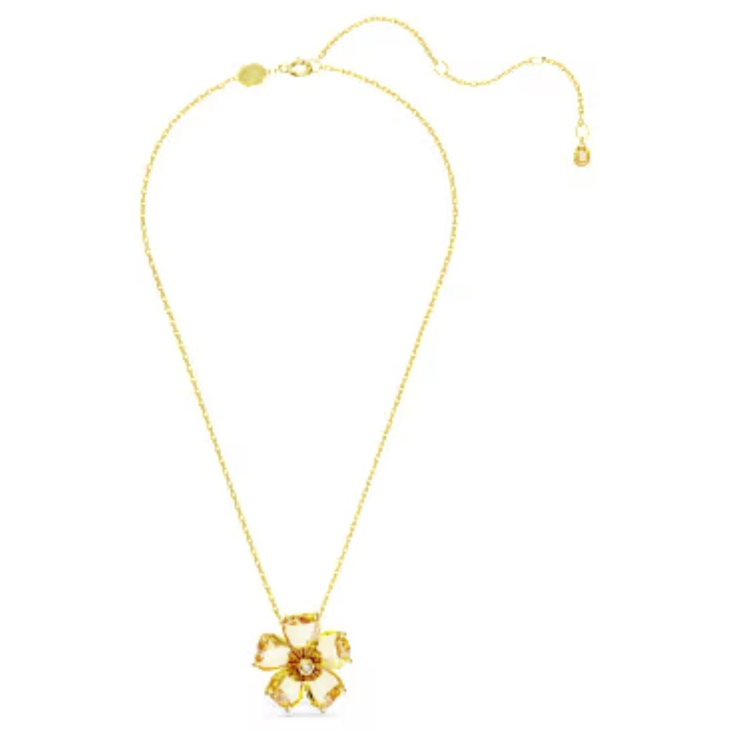 Cadena Swarovski Colgante Flor Amarilla Idyllia-2