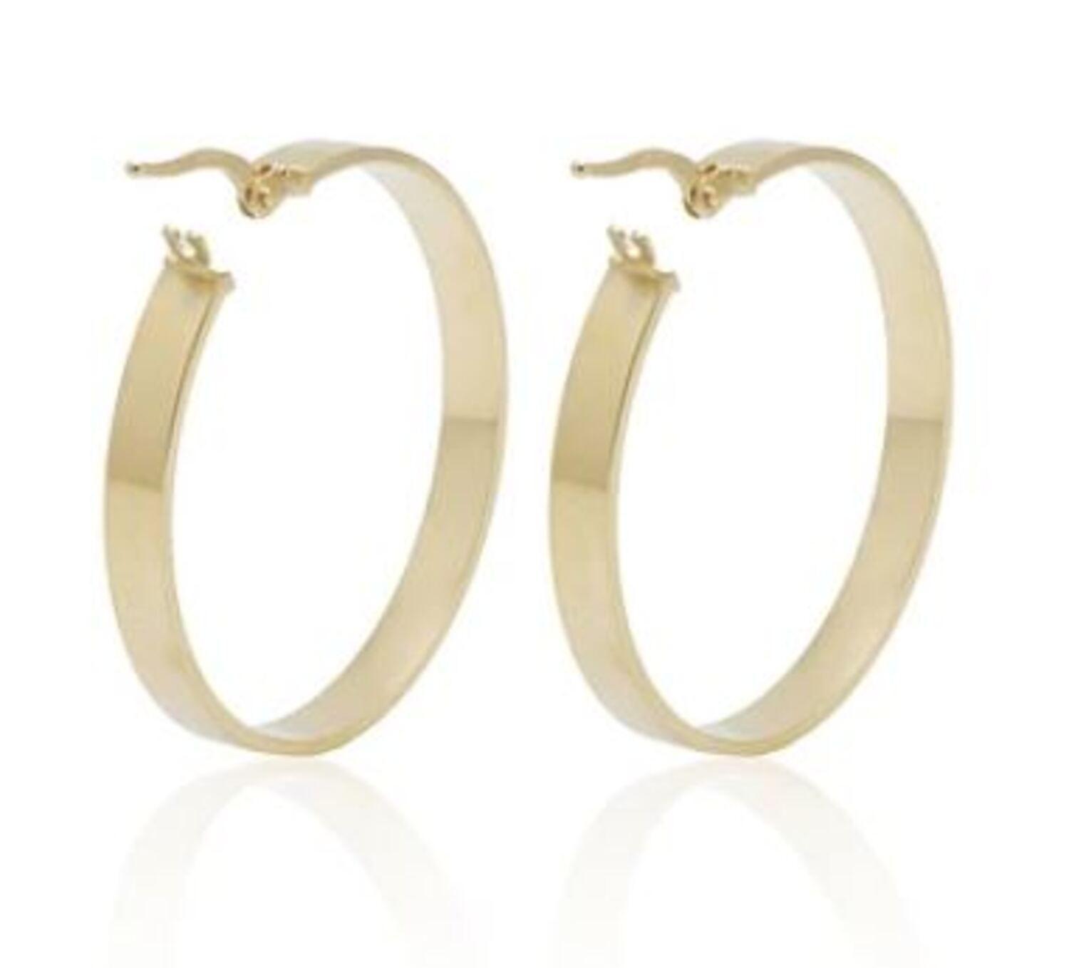 Aros de Oro 18kt Modelo Argolla Plana 31 mm-1