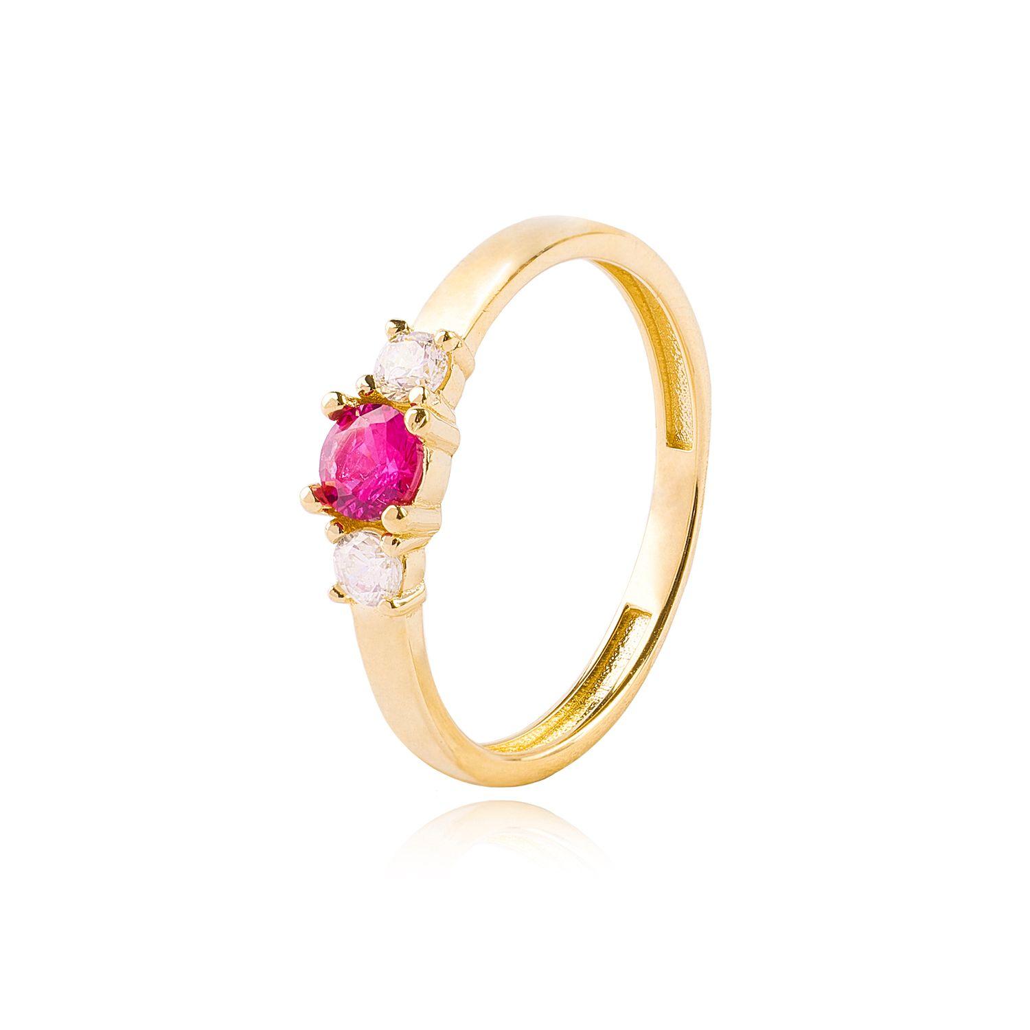 Anillos de Oro 18kt Modelo Circón Ruby-0