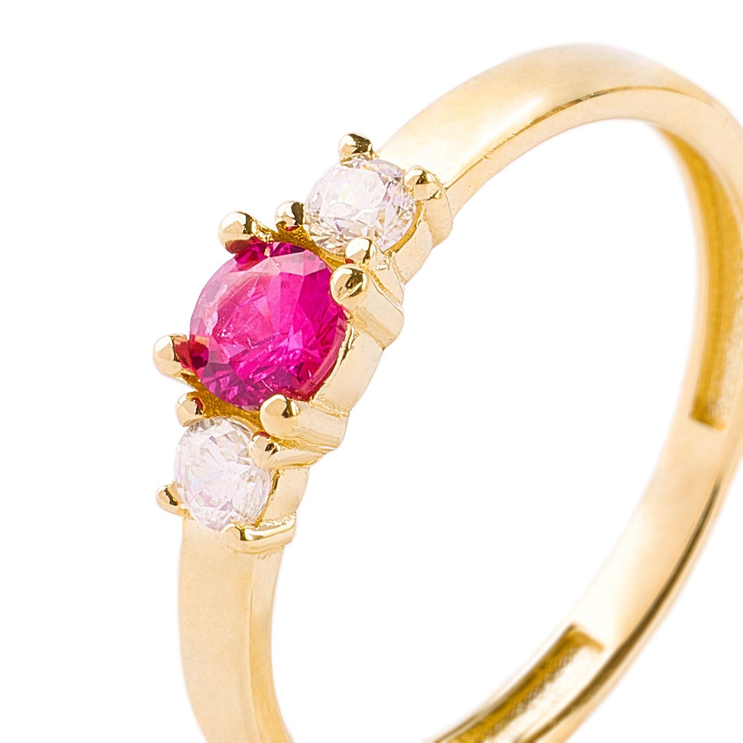 Anillos de Oro 18kt Modelo Circón Ruby-1