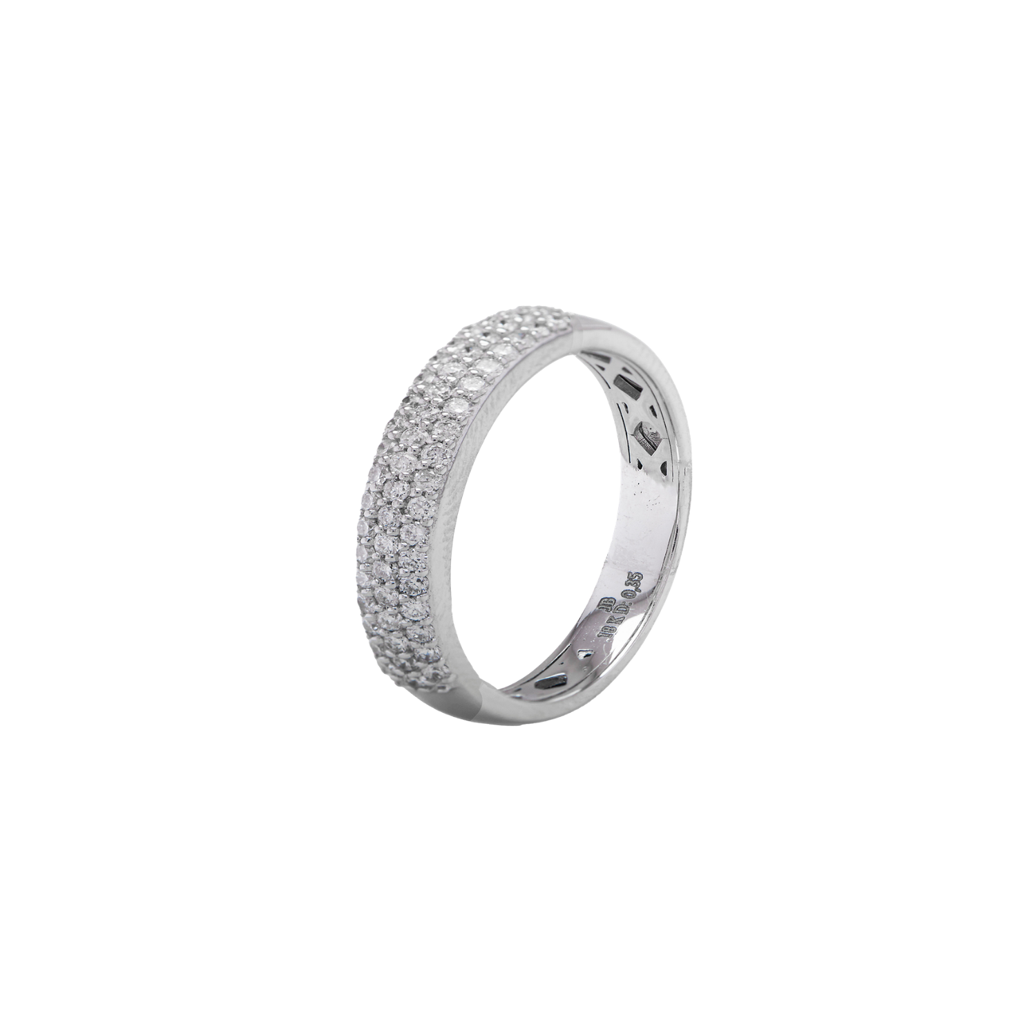 Anillo Oro Blanco 18kt Diamantes 35 Pts Bold-0