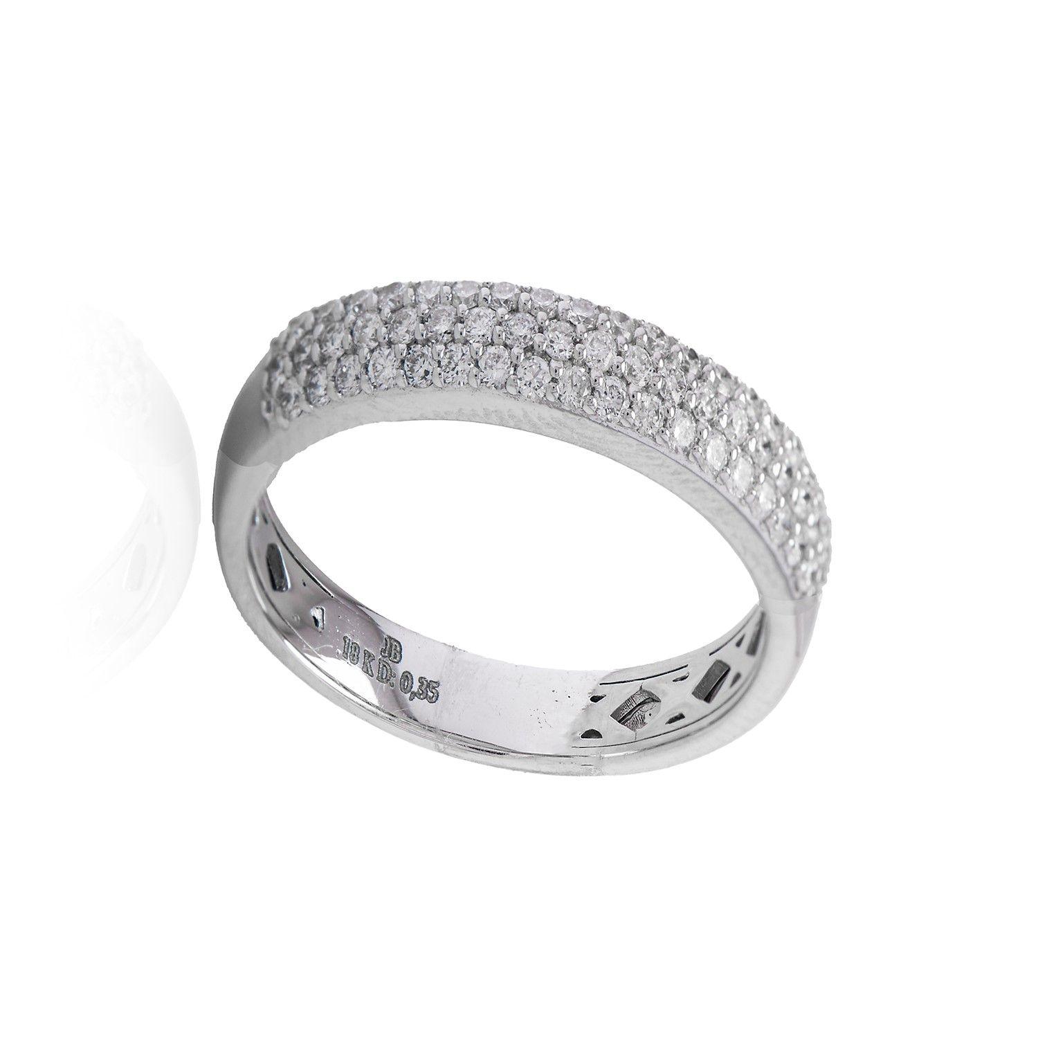 Anillo Oro Blanco 18kt Diamantes 35 Pts Bold-1