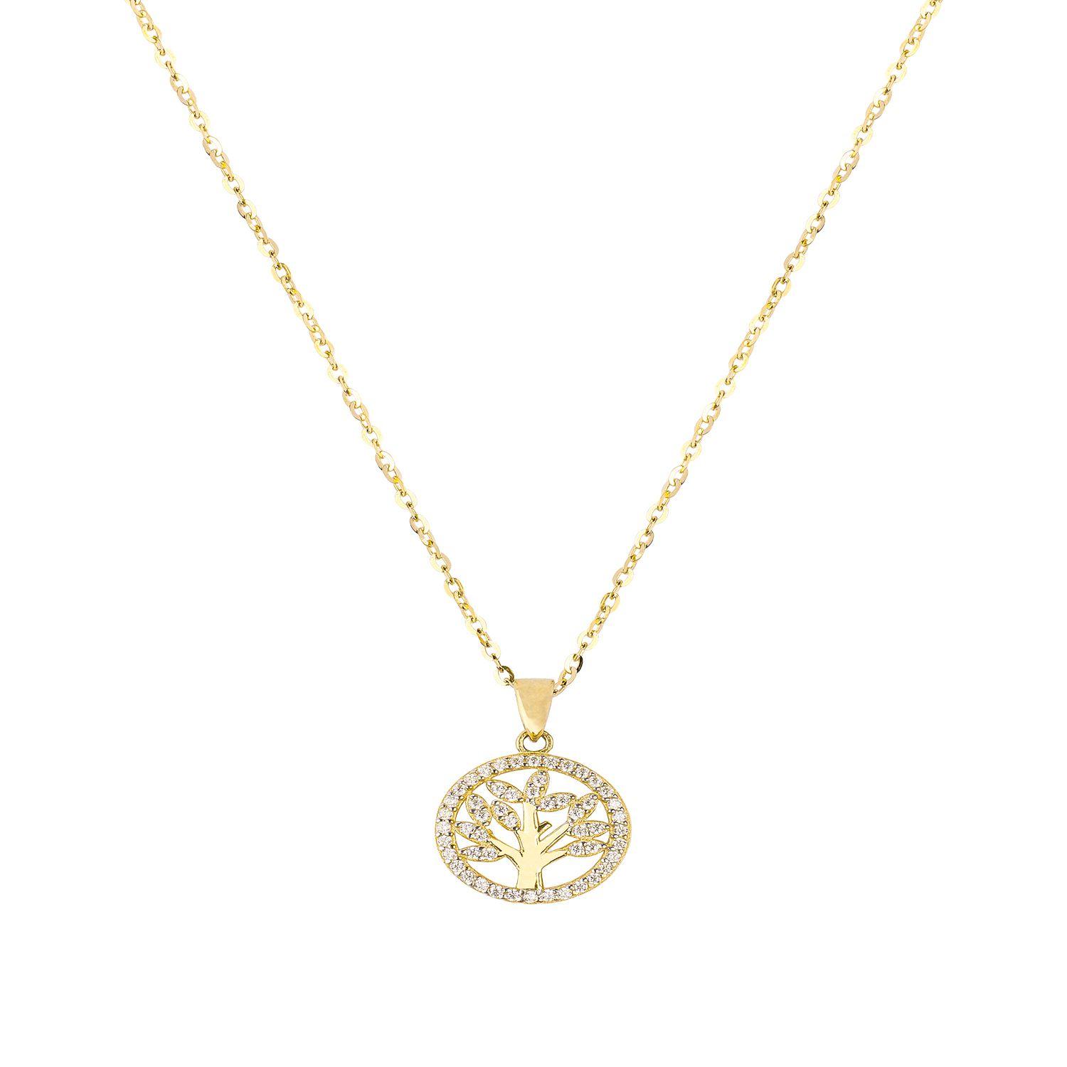 Colgante de Oro 18kt Arbol de la Vida en Circones-1