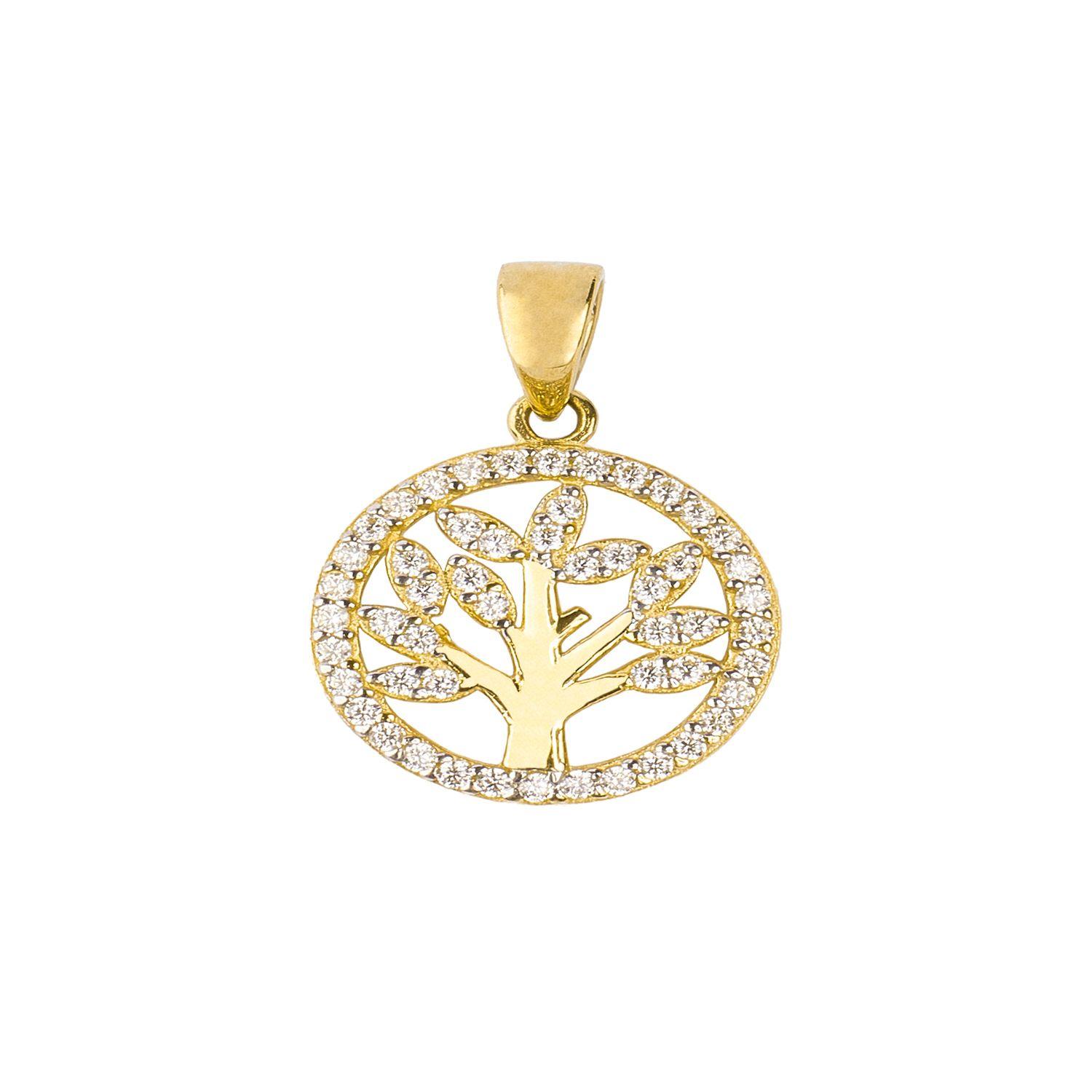 Colgante de Oro 18kt Arbol de la Vida en Circones-0