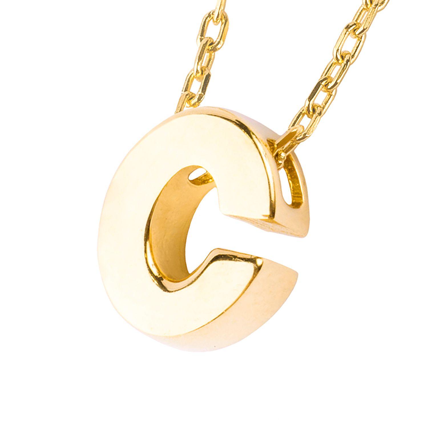 Collar de Oro 18kt Letra C-2