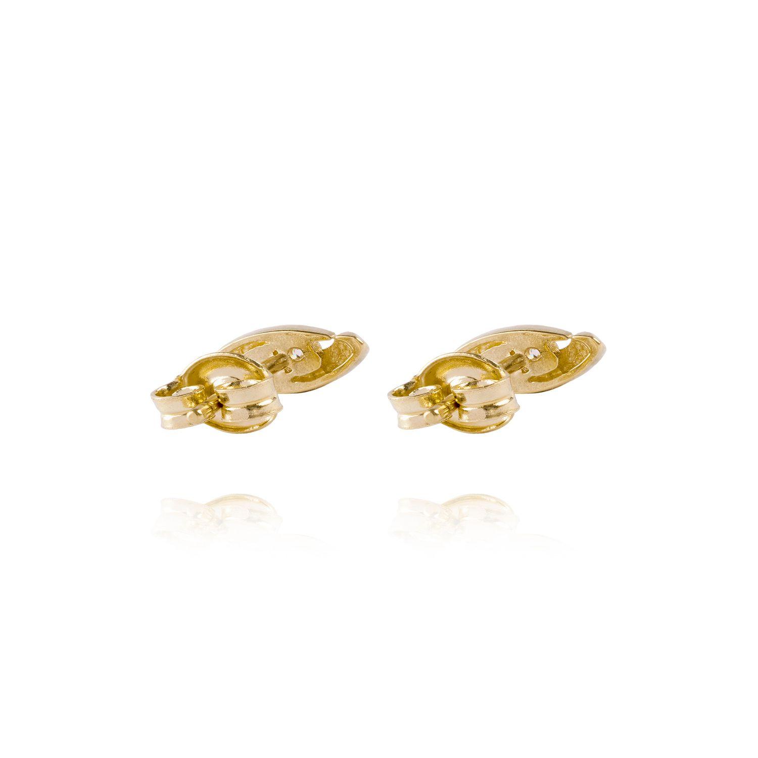 Aros de Oro 18kt Bicolor 2 Circones-2