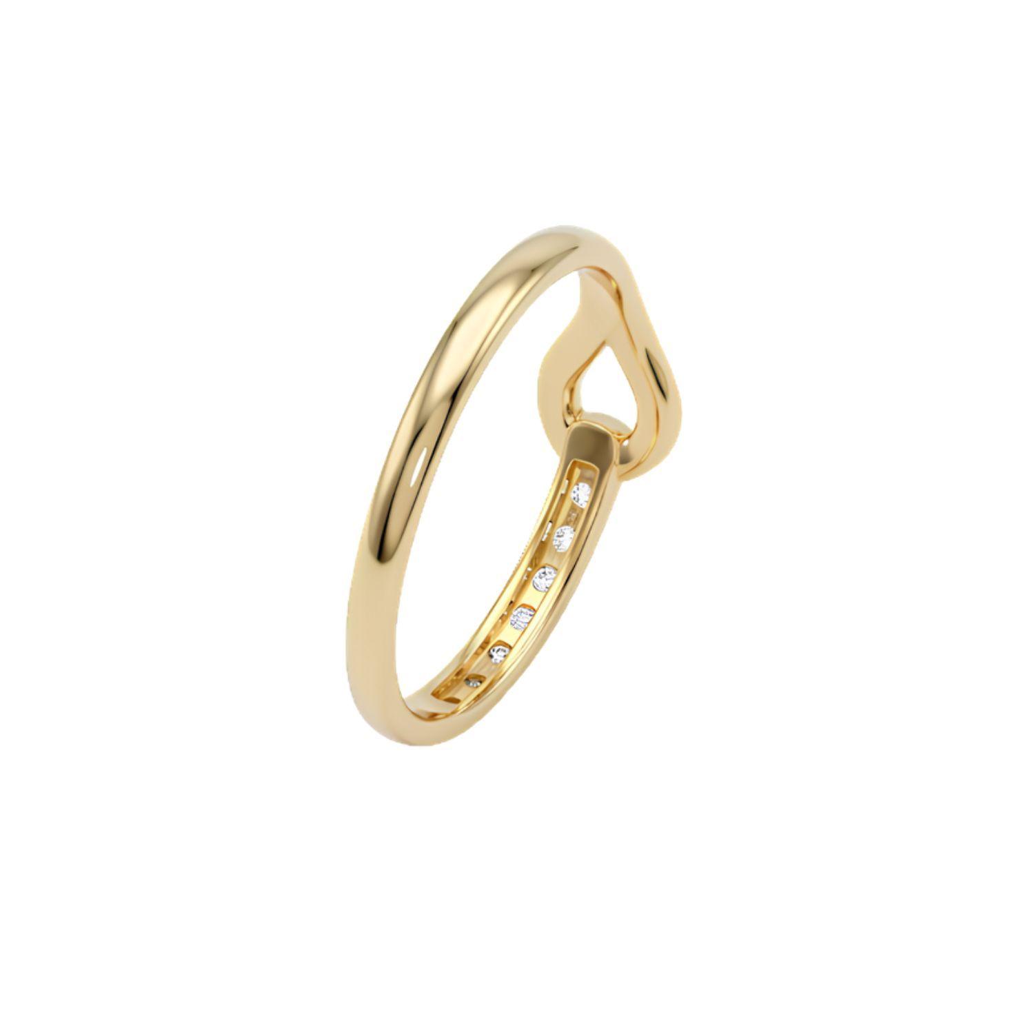 Anillo Oro Miel 18kt Entrelazado Pavé-1