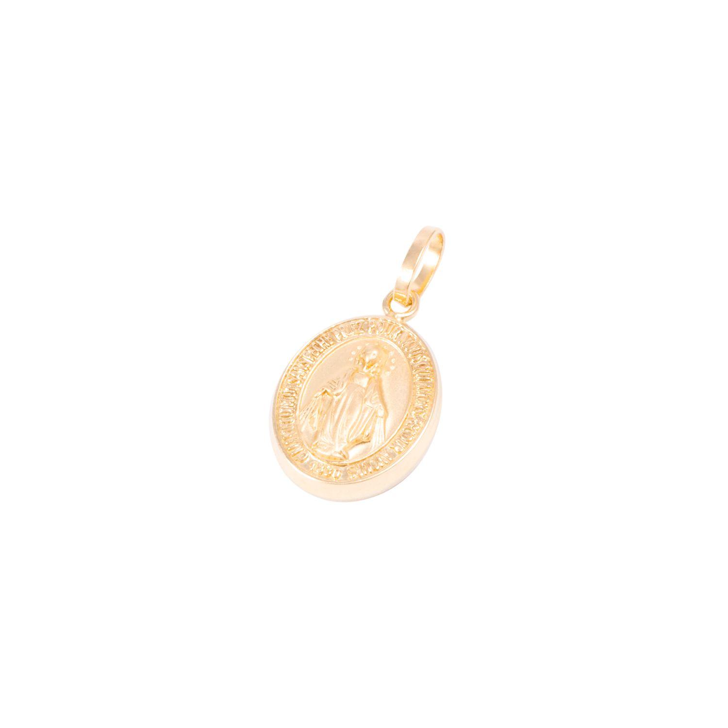 Colgante Oro Amarillo 18kt Medalla Milagrosa 13mm-0