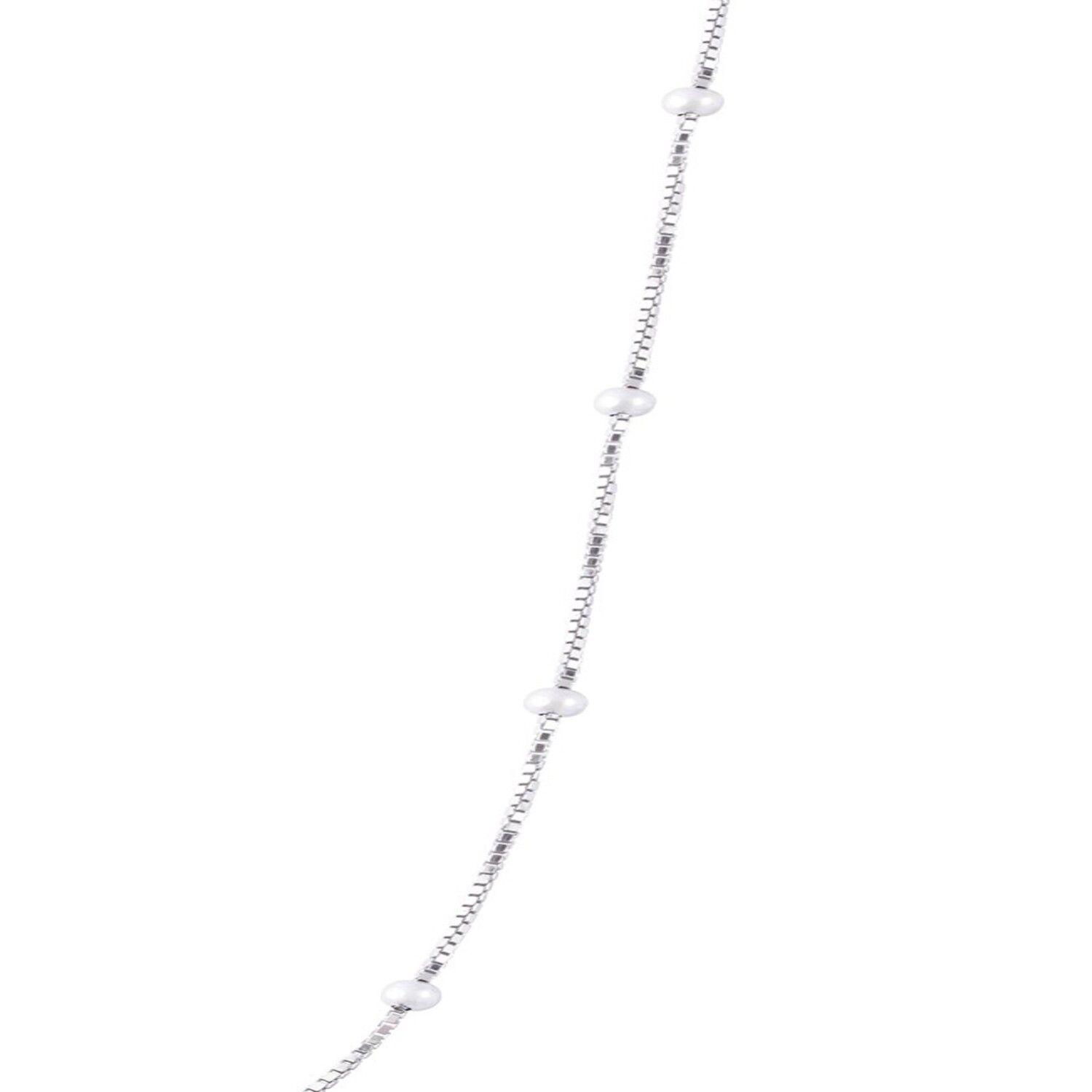 Collar de Plata Esterlina 925 Pelotitas Separadas-2