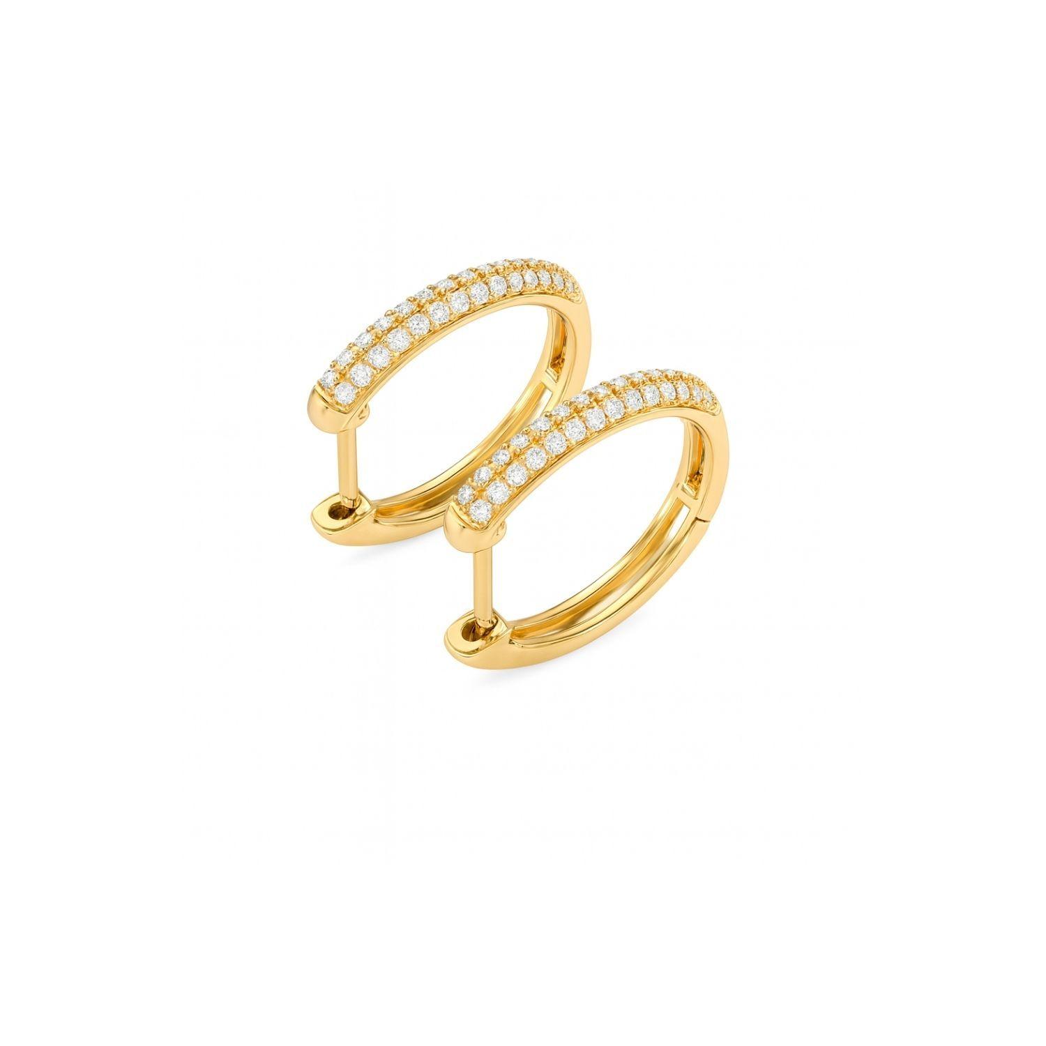 Aros de Oro 18kt Diamantes 21 Puntos es Corte Brillante SI/H-2