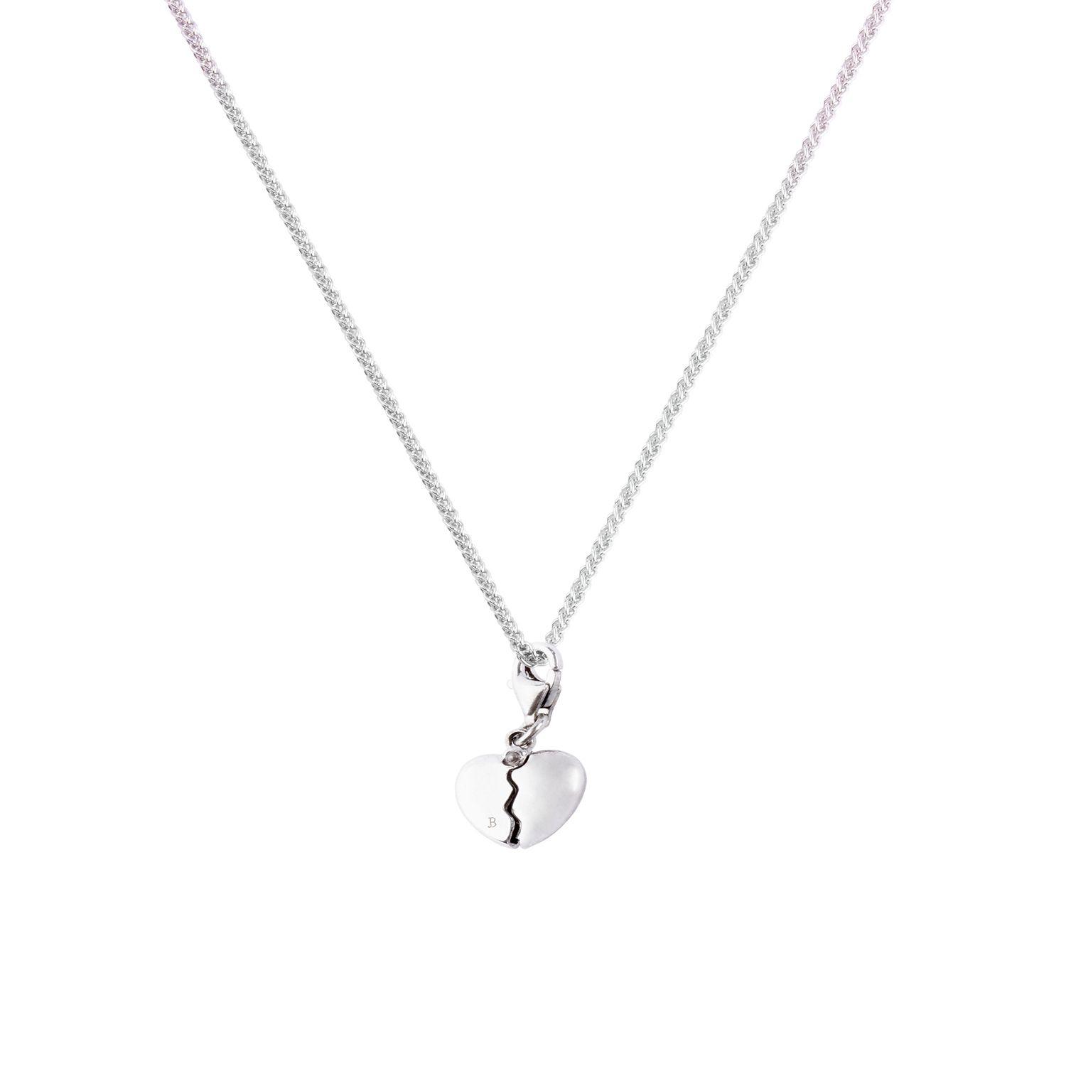 Colgante de Plata Esterlina 925 Corazon Abierto-1