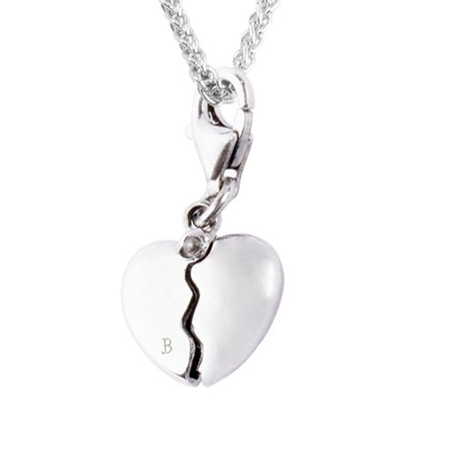 Colgante de Plata Esterlina 925 Corazon Abierto-2