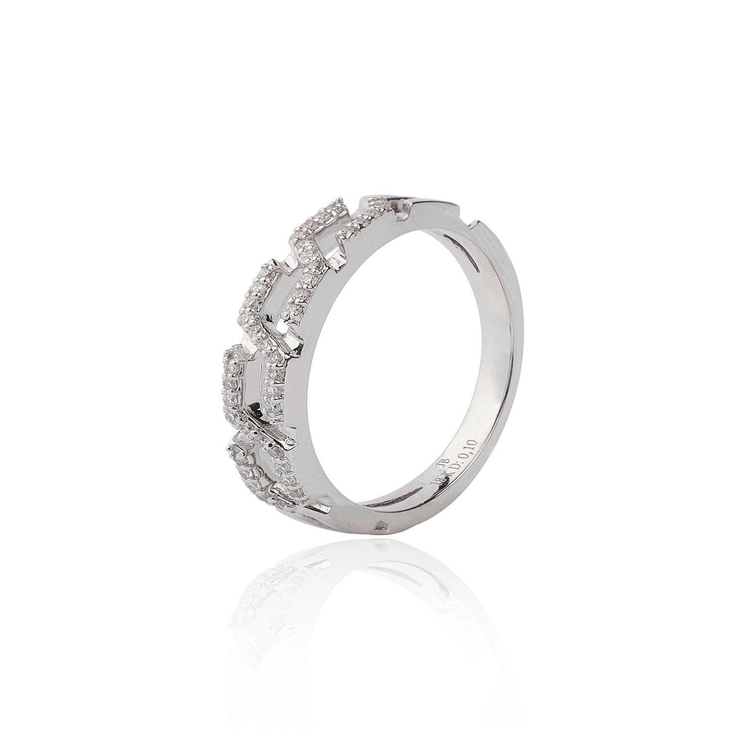 Anillo Oro Blanco 18Kt Diamantes-0