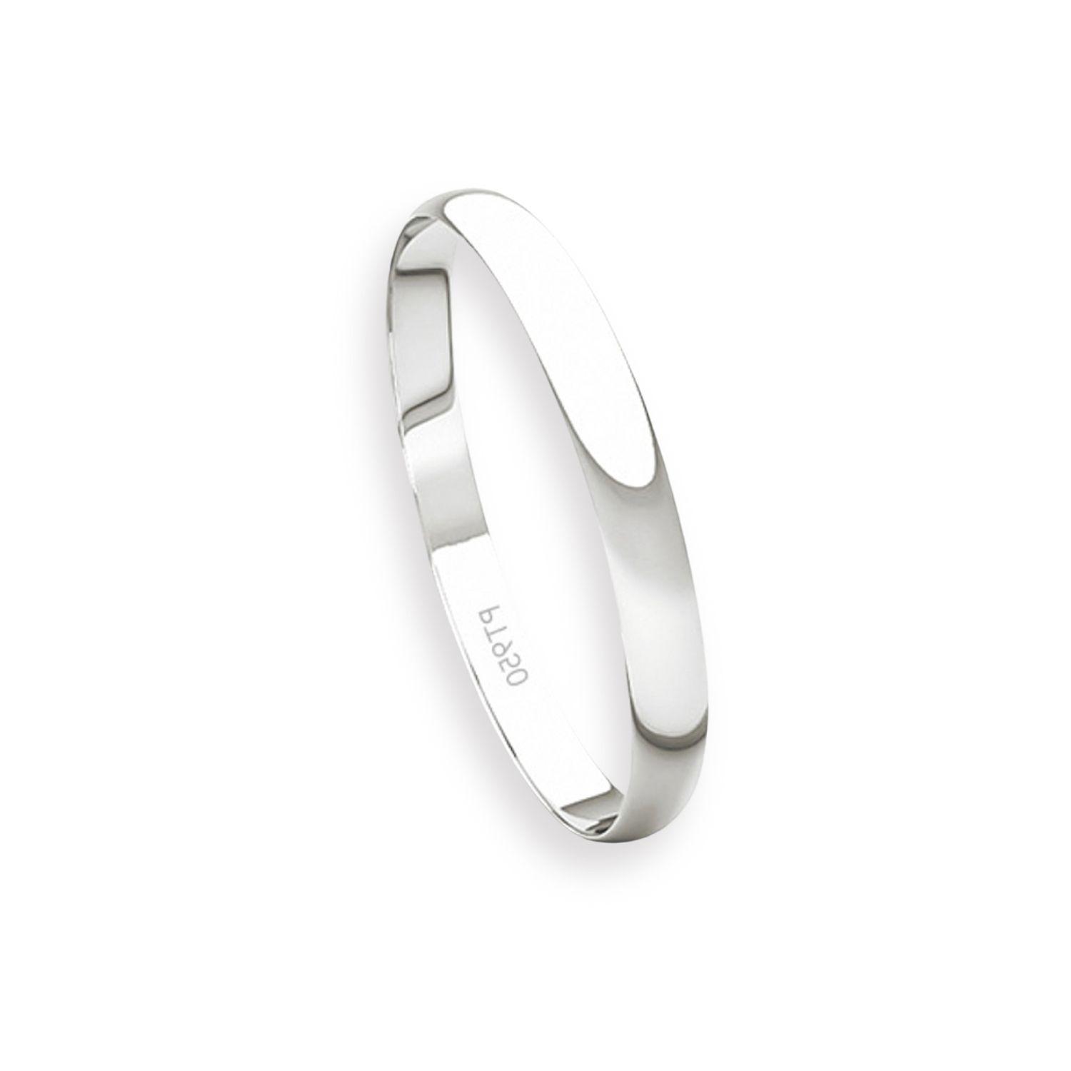 Argolla Matrimonio Ilusión de Platino Inglés Verona de 2,0mm-2