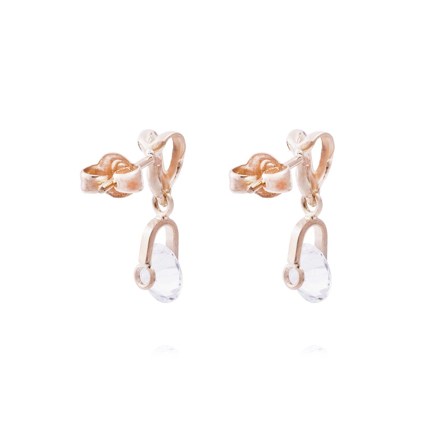 Aros Oro Miel 18kt Colgante al Aire-2