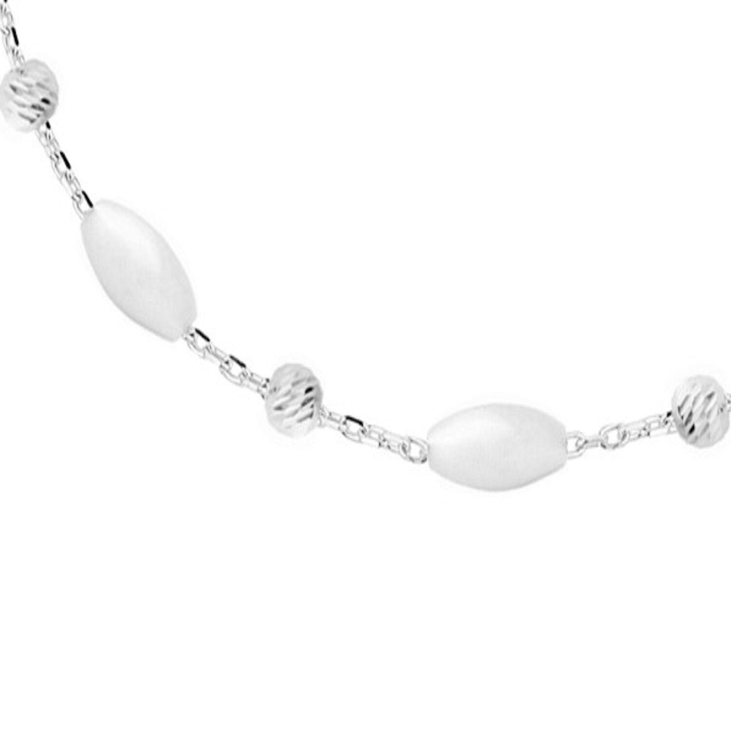 Pulsera de Plata Esterlina 925 Bolita Facetada-2