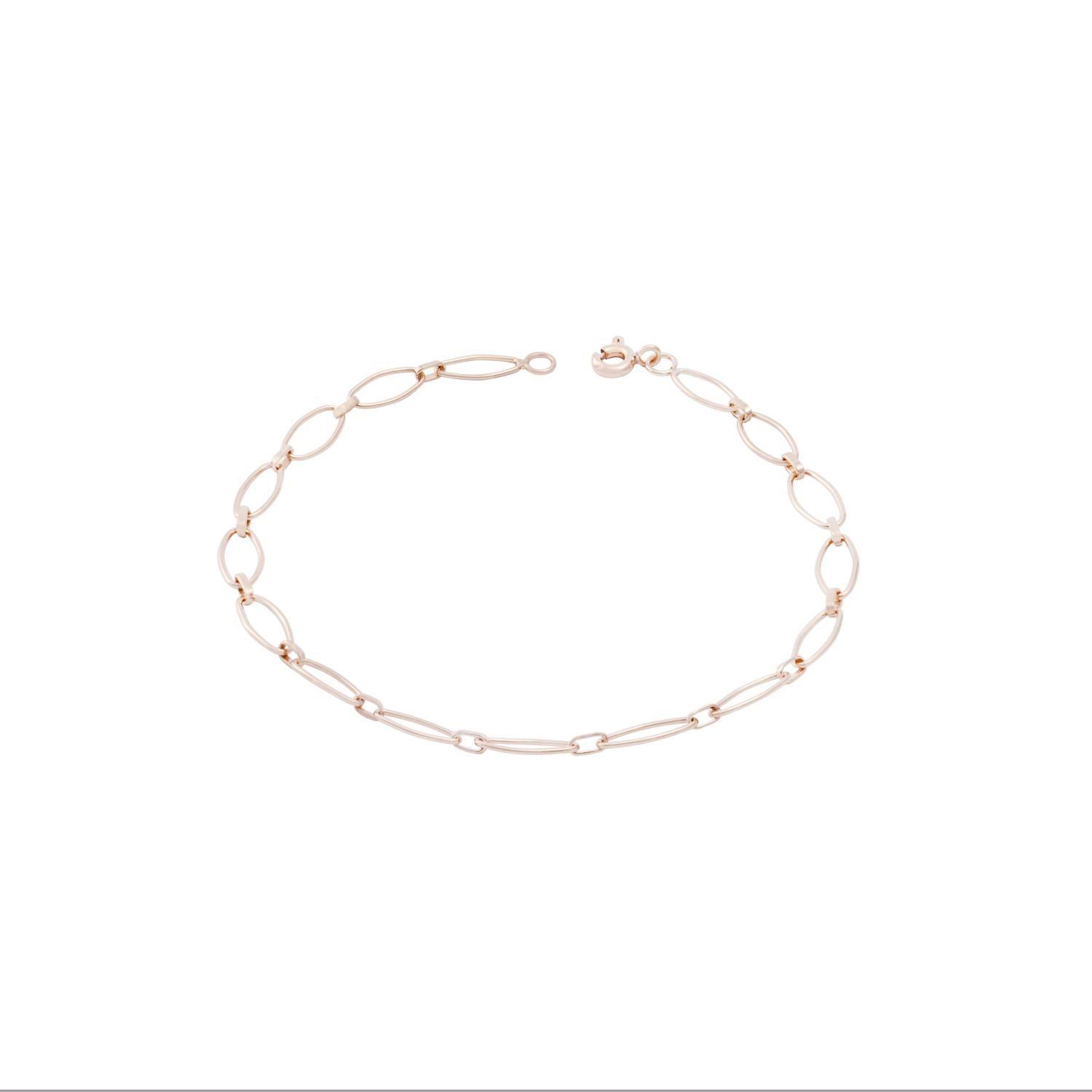 Pulsera Oro Miel 18kt Eslabón Ancho-2